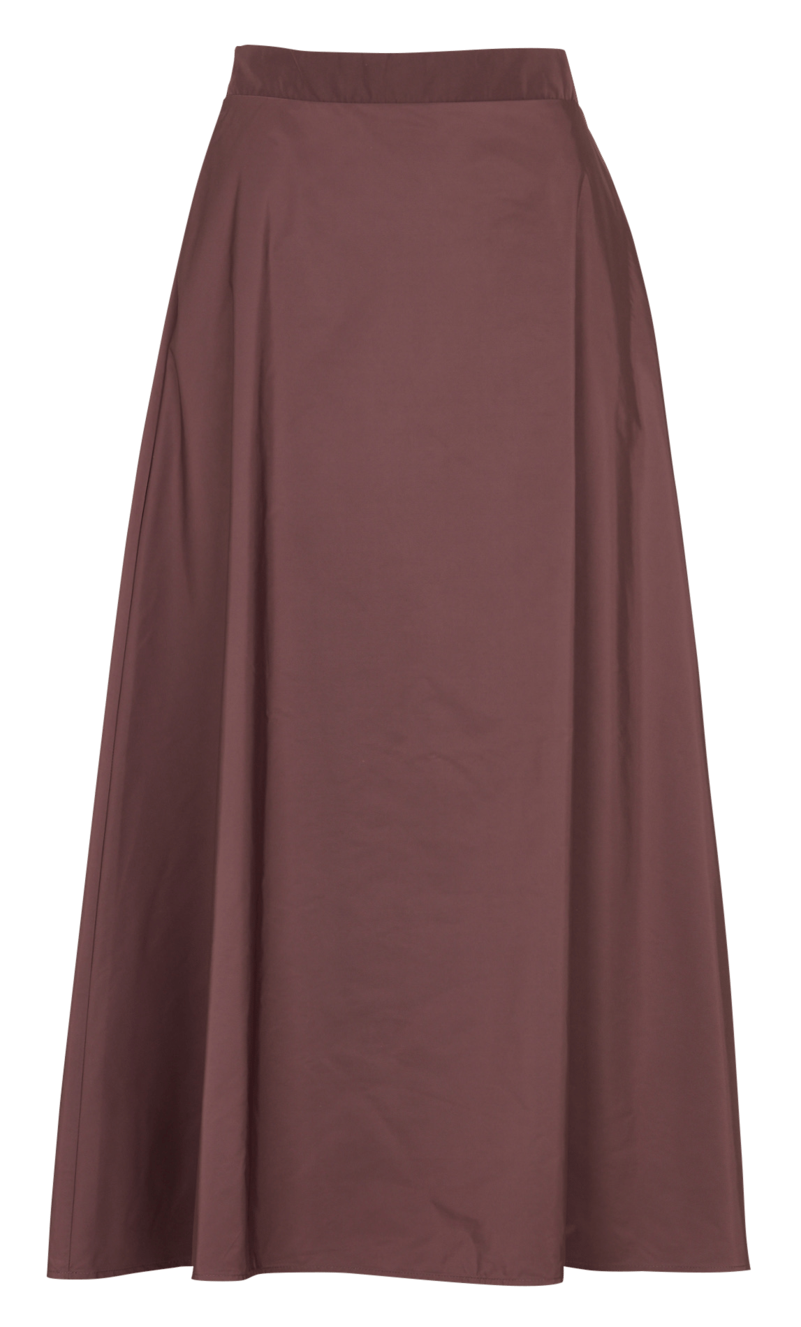 Jupe longue évasée unie IKKS Marron
