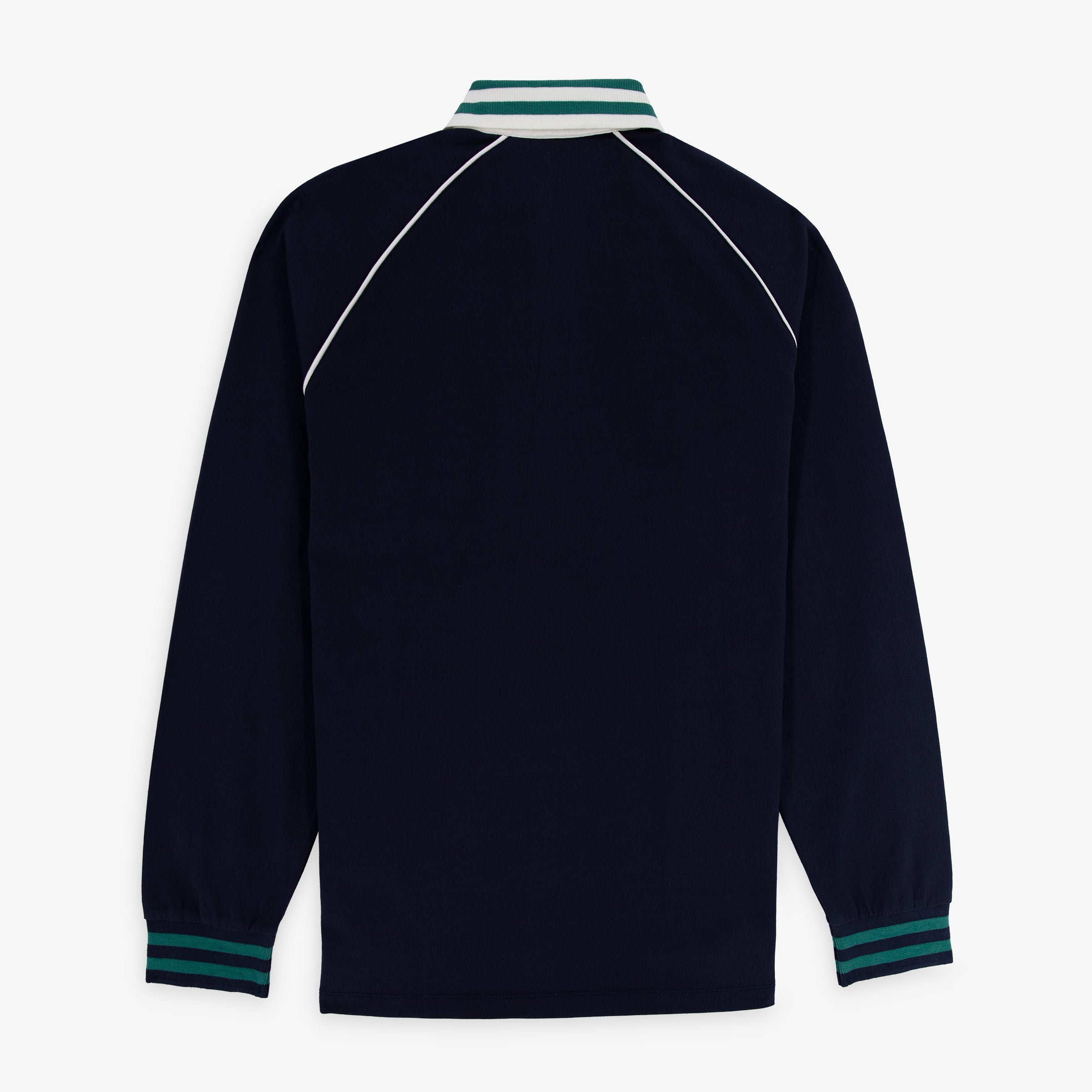 Long-sleeved cotton rugby shirt SERGE BLANCO Blue