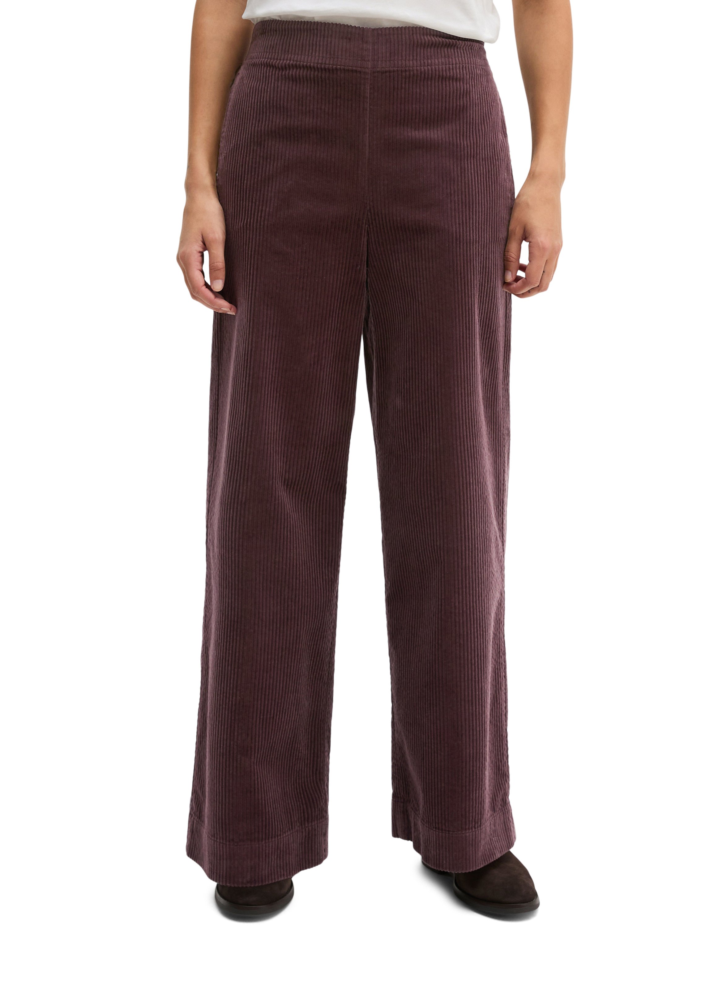 Pantalon large côtelé en coton MARC O'POLO Rouge
