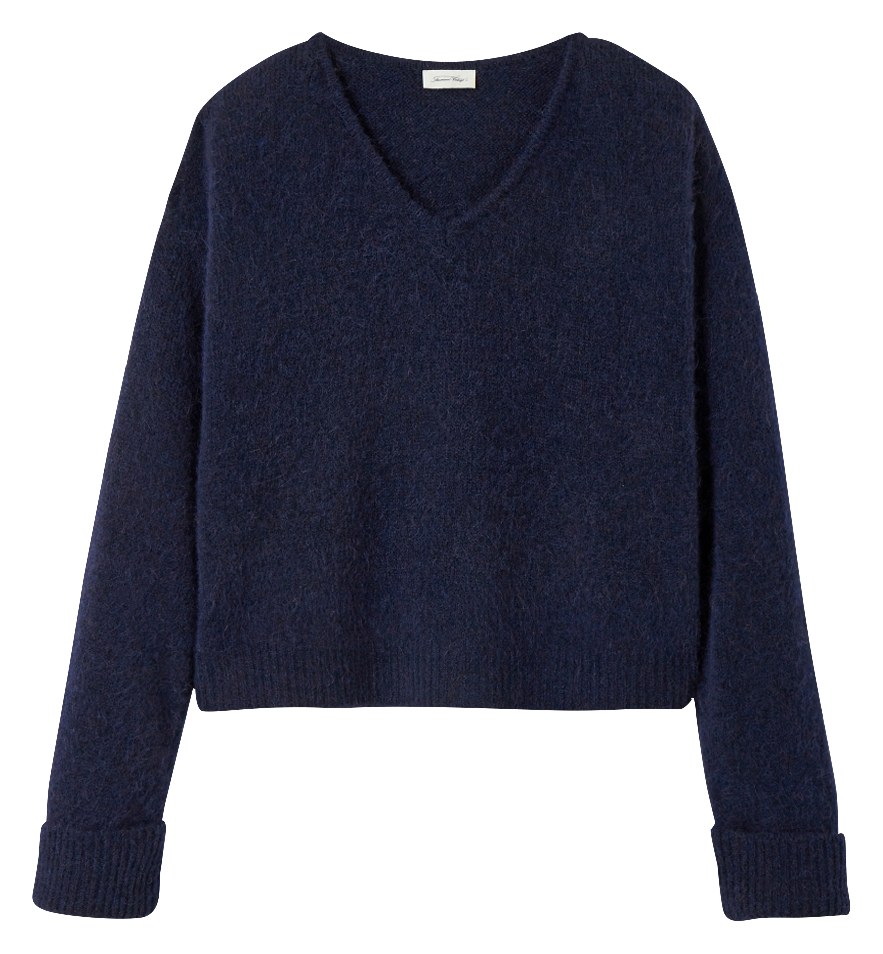 V-neck alpaca-blend jumper AMERICAN VINTAGE Blue