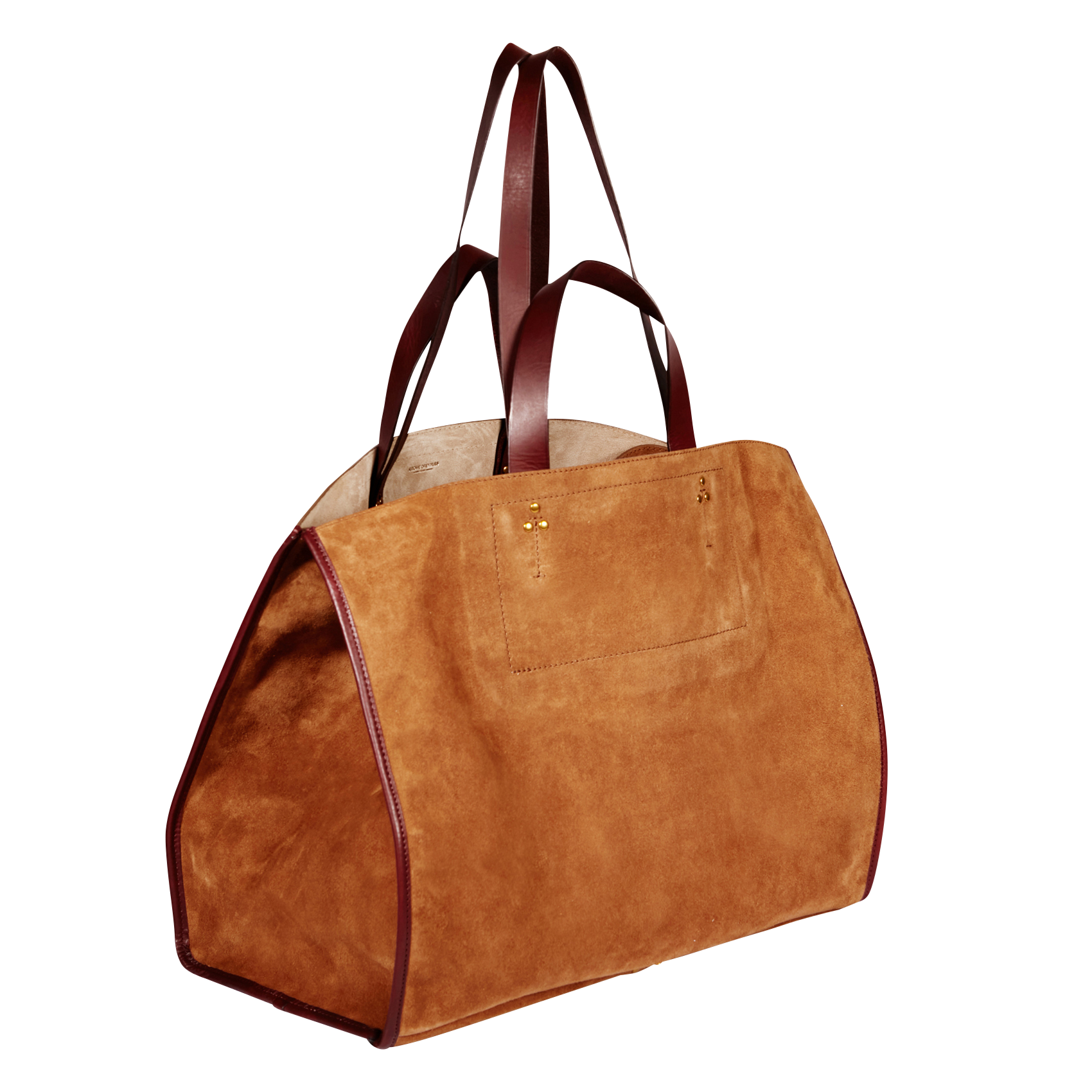 Sac cabas en cuir, porté main ou épaule Marron