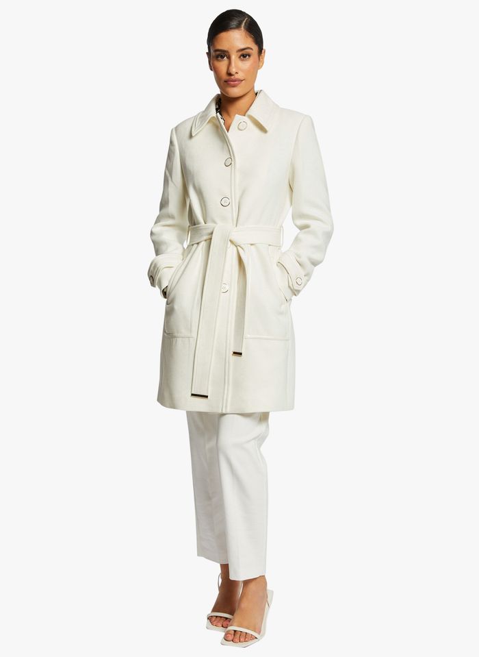 manteau droit blanc