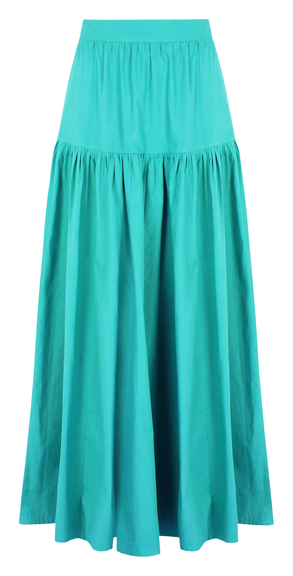 Ausgestellter Maxirock aus Baumwolle ANTIK BATIK Blau