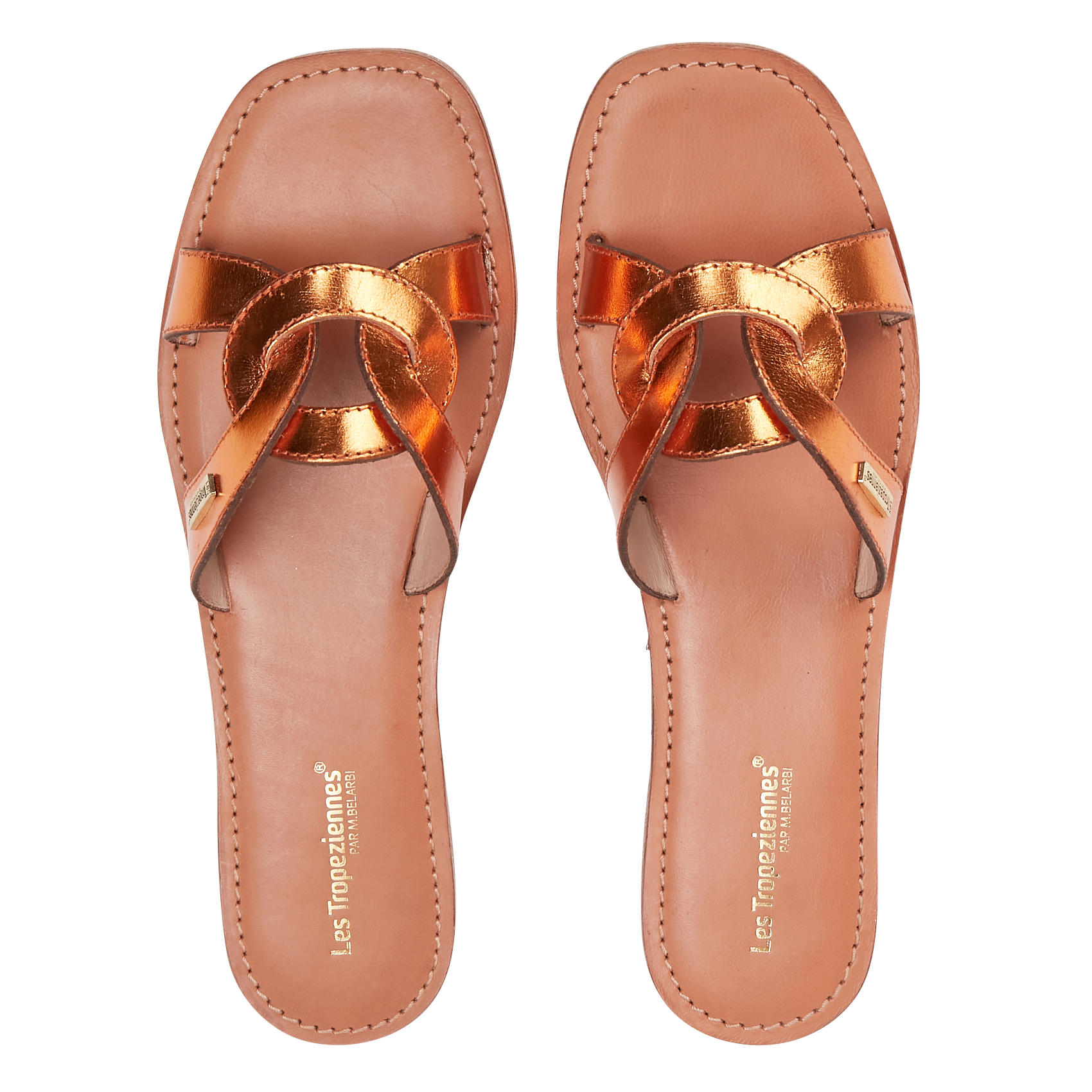 Mules en cuir LES TROPEZIENNES PAR M.BELARBI Orange