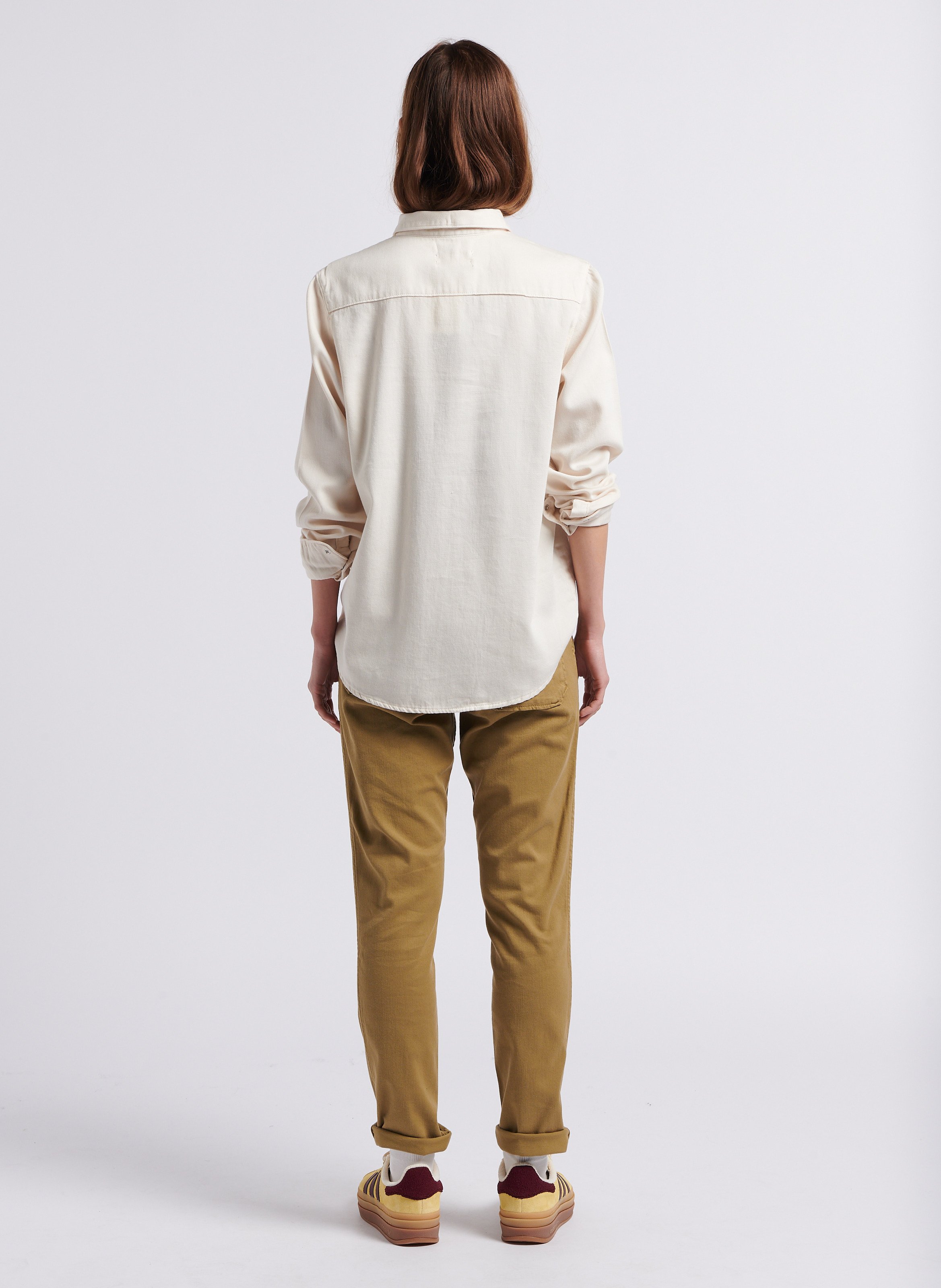 Katoenen blouse met klassieke kraag ACQUAVERDE Wit