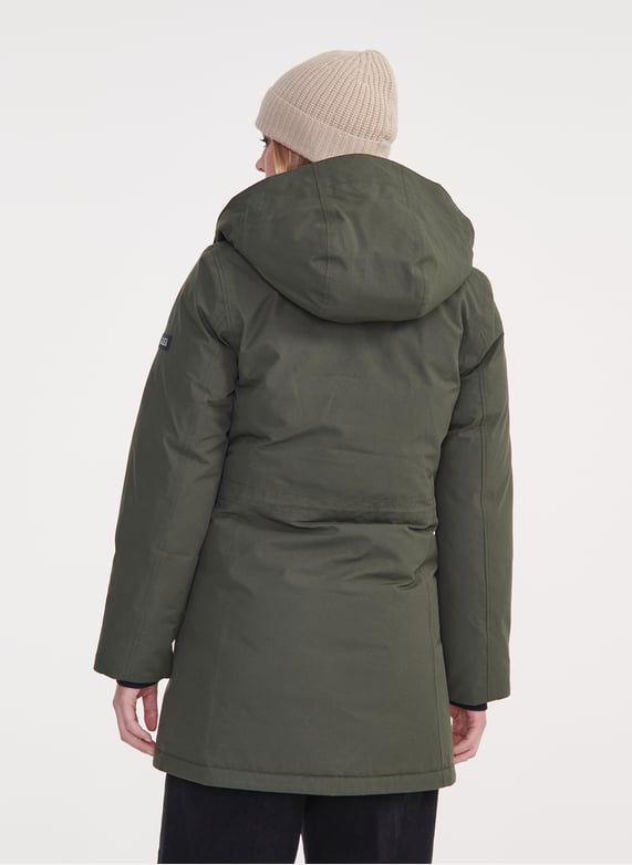 Parka col capuche Vert