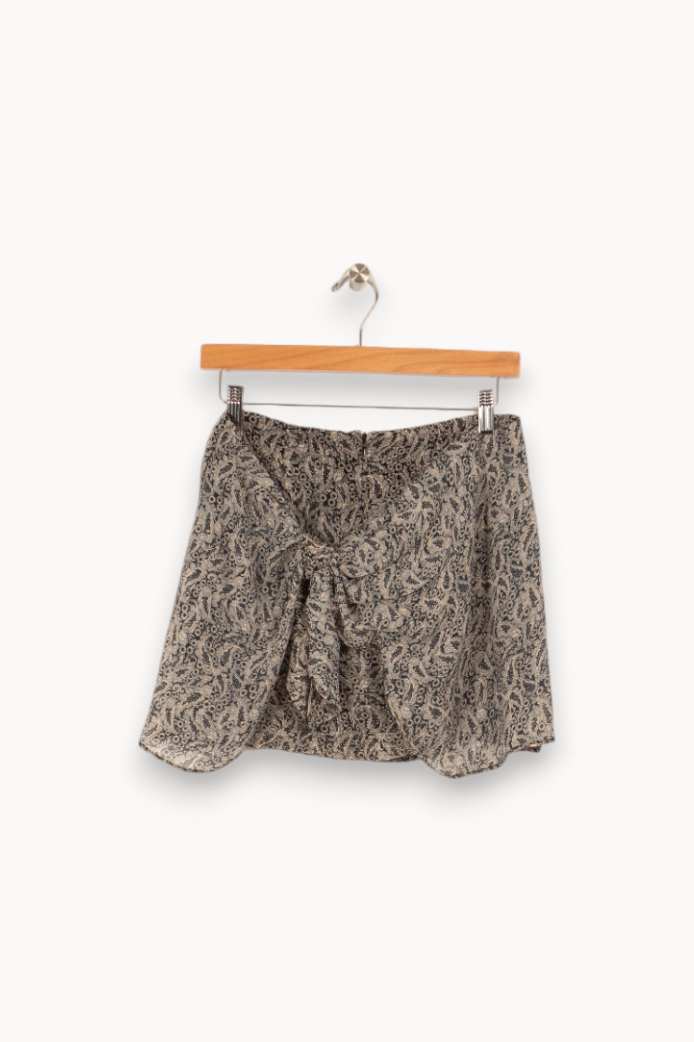 Short patterned skirt Grey