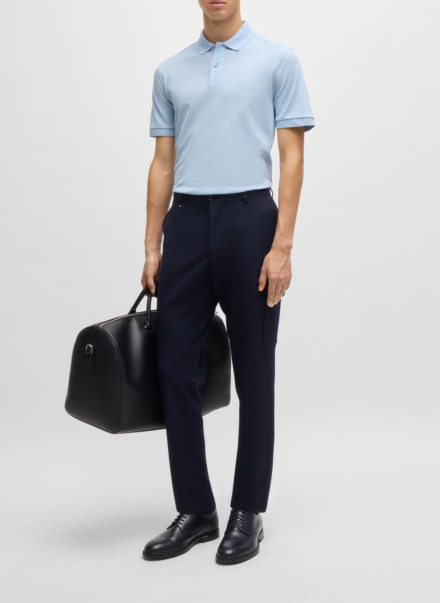 Regular-fit organic cotton polo shirt BOSS Blue