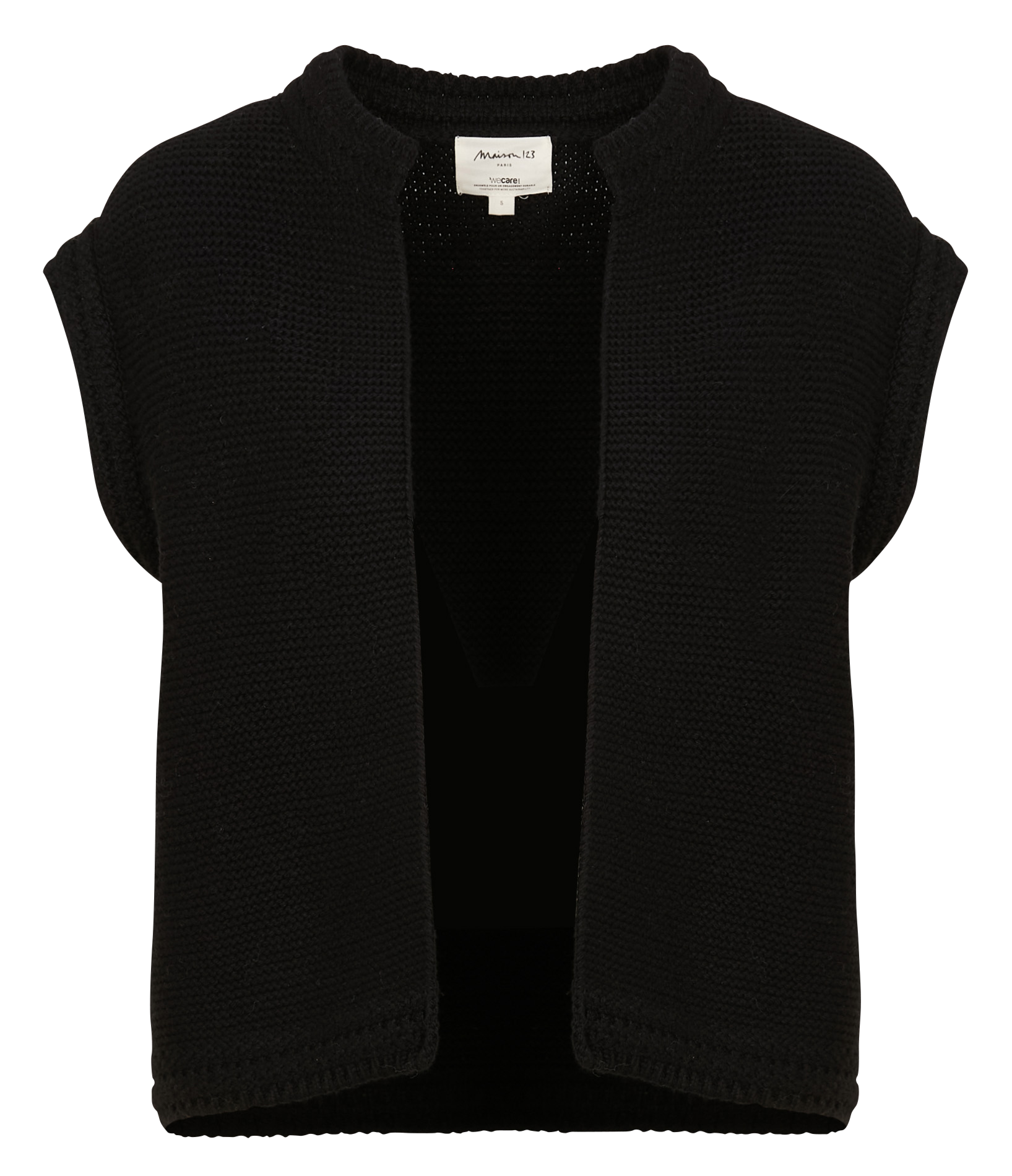 Gilet sans manches en coton mélangé MAISON 123 Noir