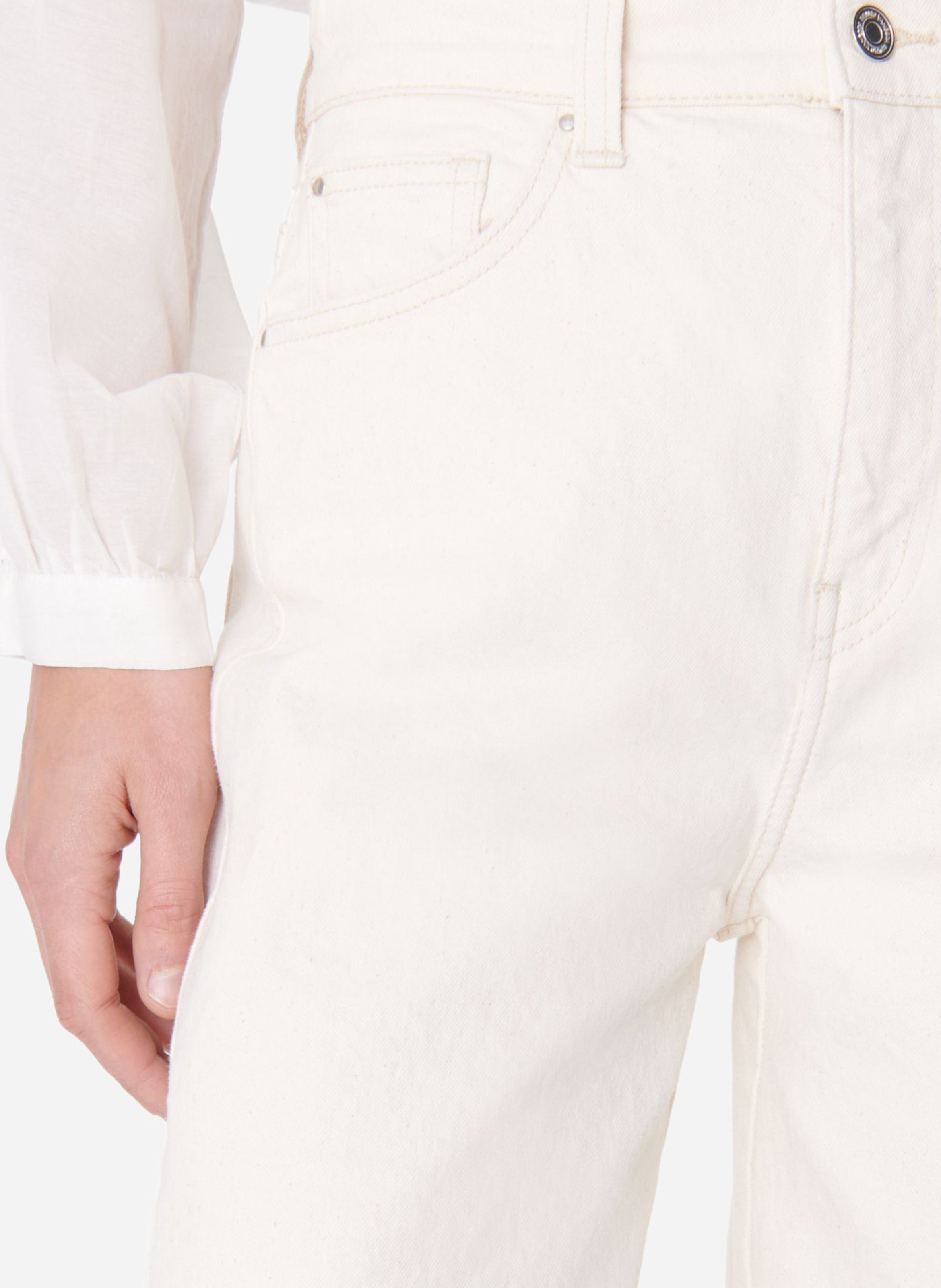 Cropped wide-leg jeans VANESSA BRUNO Beige