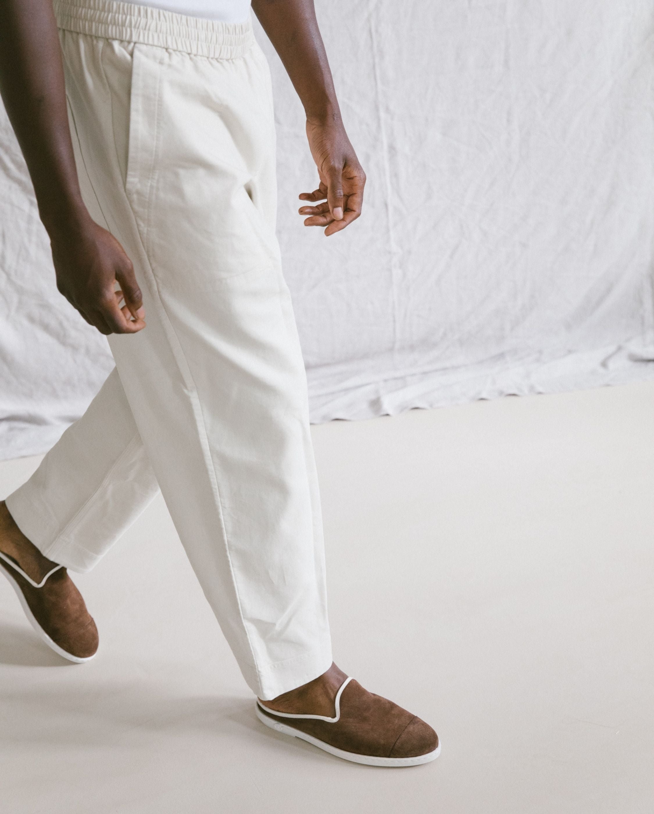 Men's leather mule, mocha ANGARDE Brown