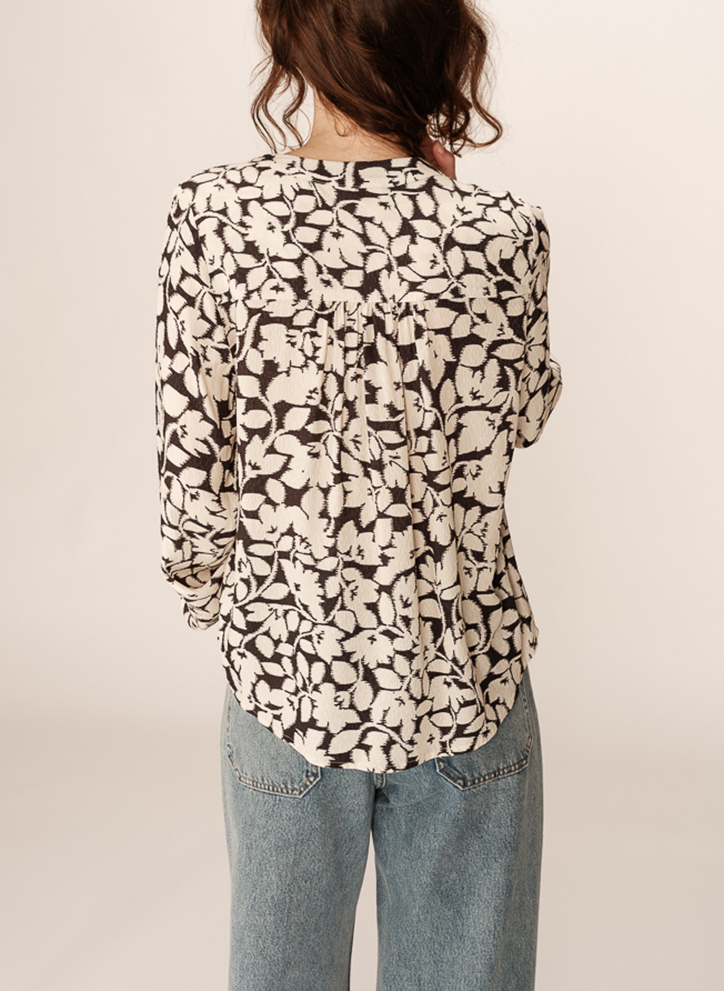 Blouse col rond  GRACE ET MILA Noir