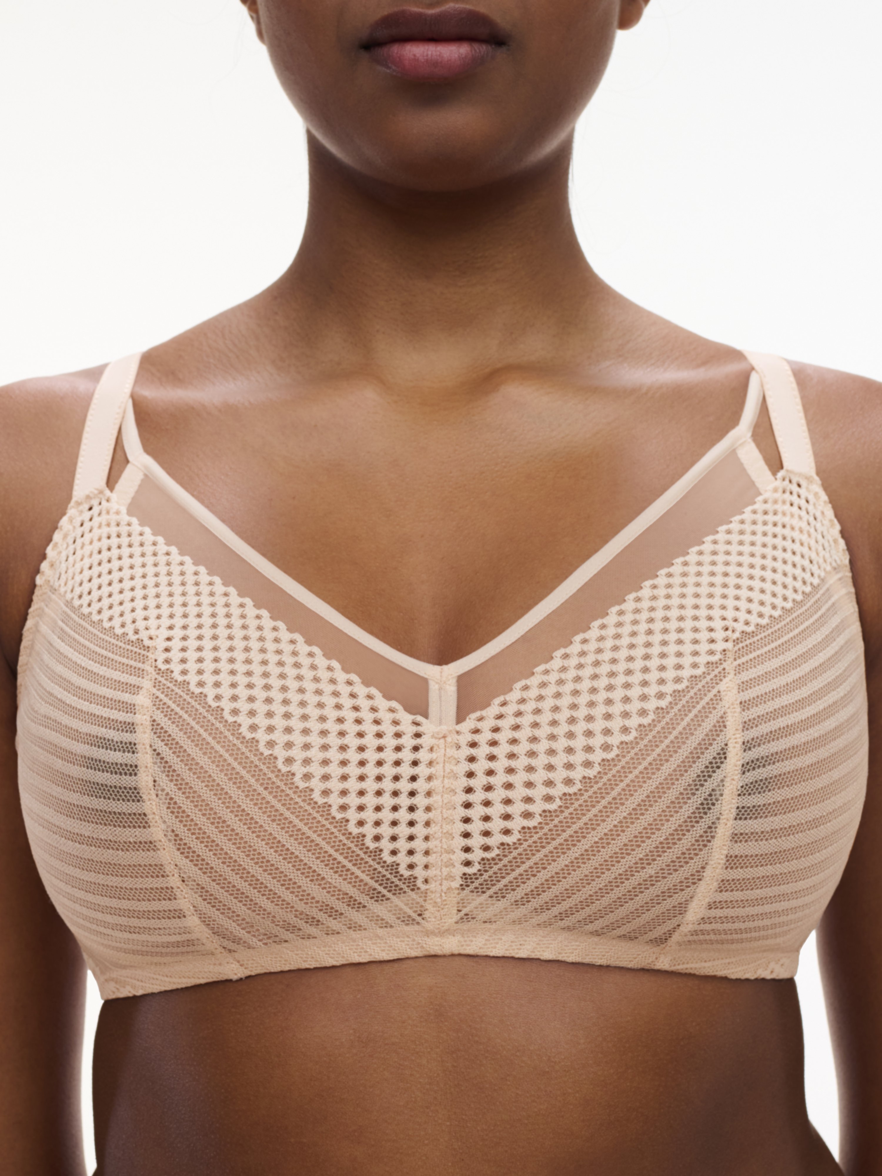 Non-wired support bra Beige