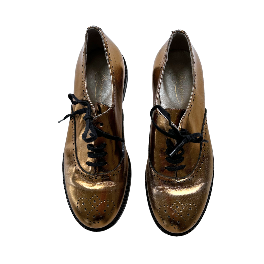 Children's gold derbies - size 36 BONPOINT - Seconde Main Golden