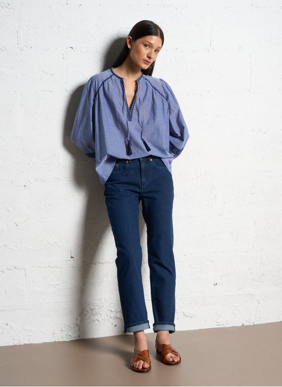 Jean droit en coton mélangé - Look 2