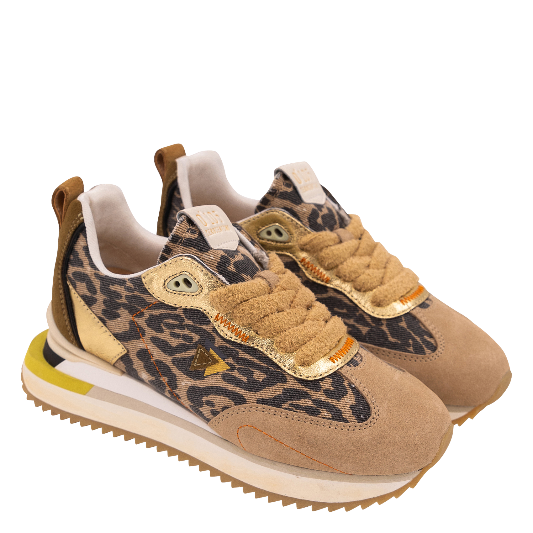 Baskets basses léopard 0'105 Blanc