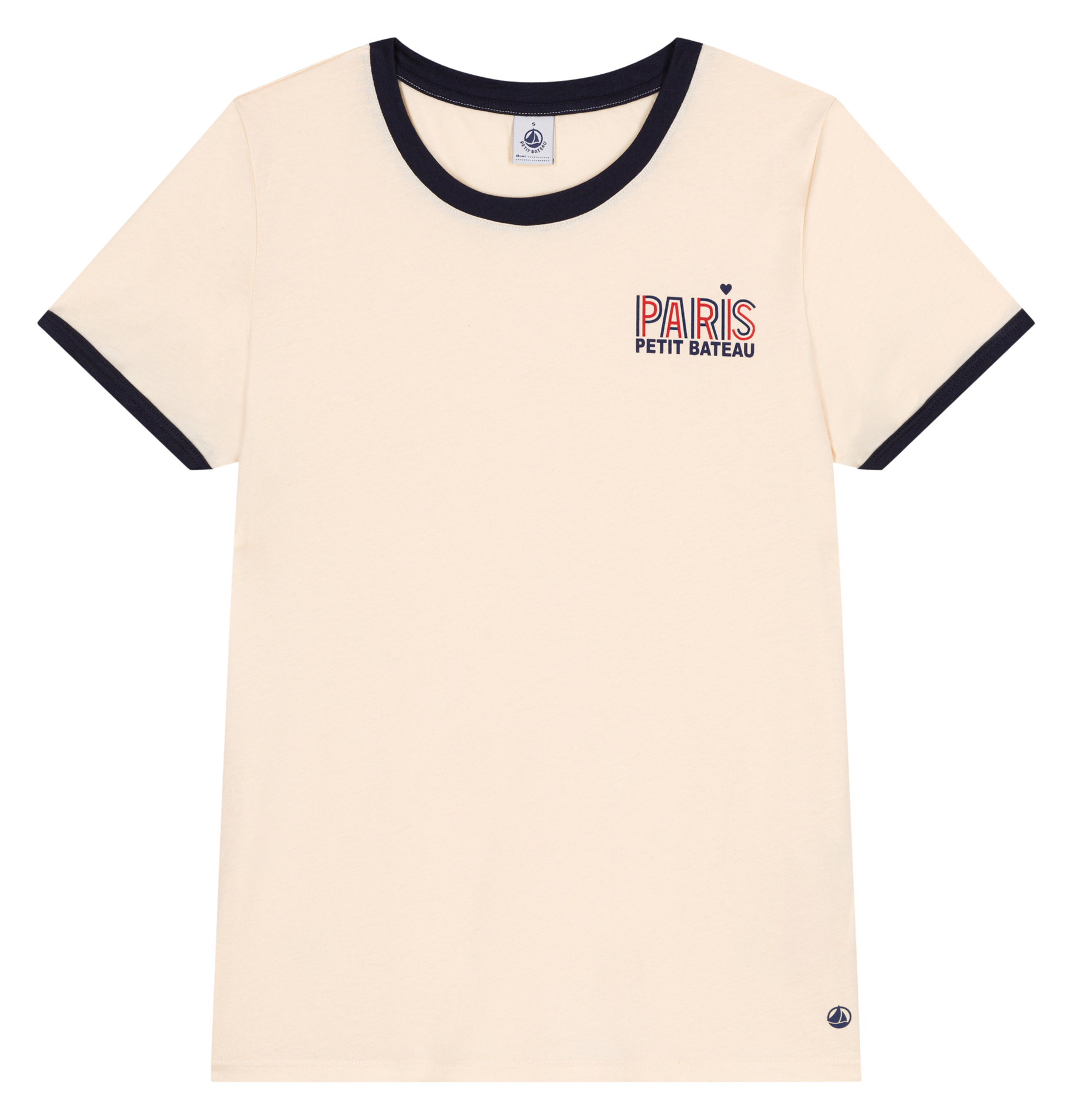 Camiliday round-neck sleeveless cotton top PETIT BATEAU Beige