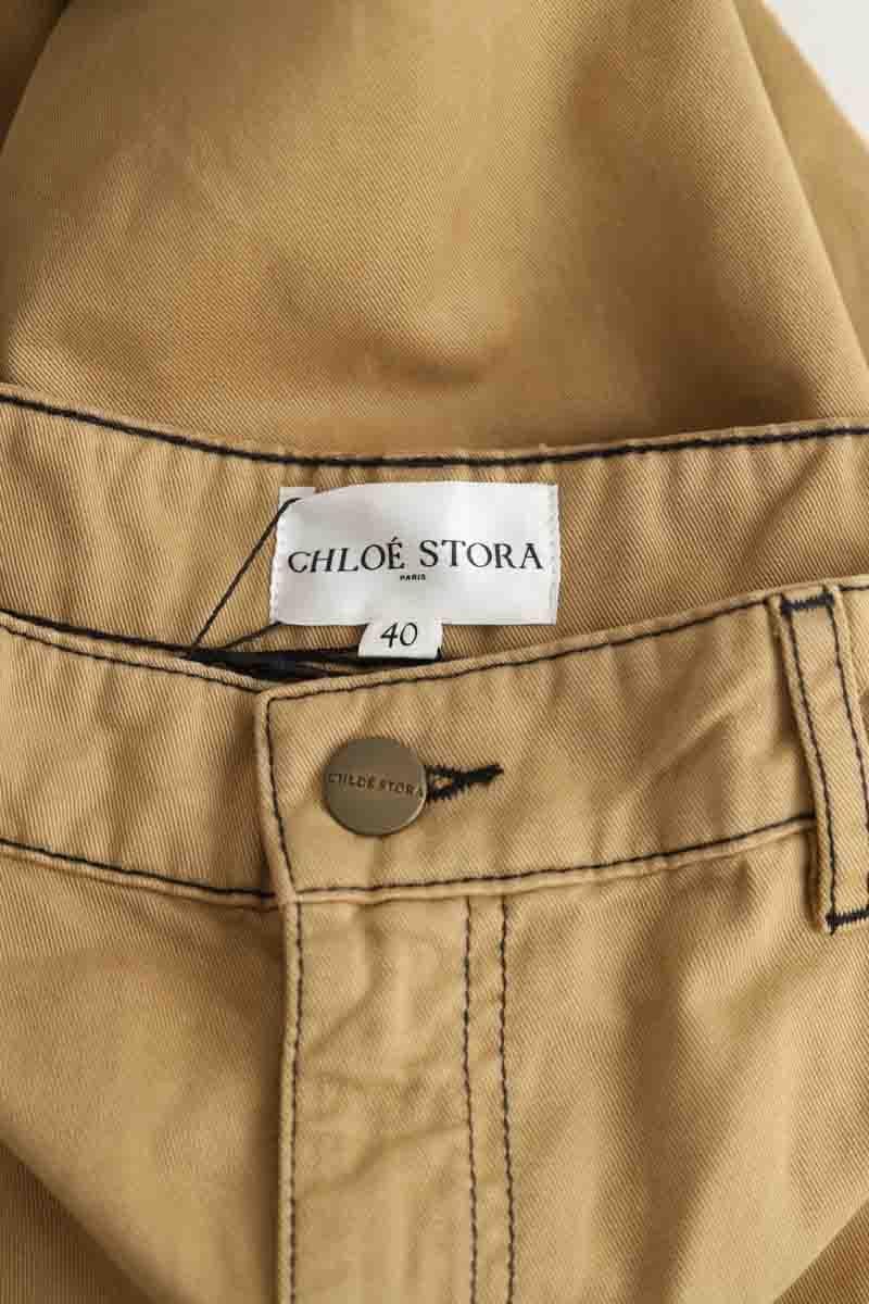 Slim-fit cotton cargo pants CHLOE STORA - SECONDE MAIN Beige