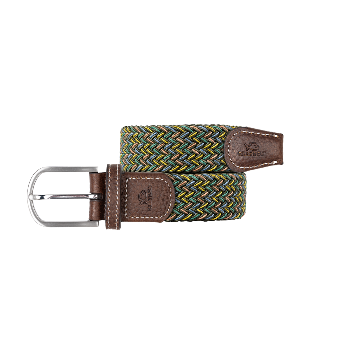Multicolored braided elastic belt BILLYBELT Multicolored
