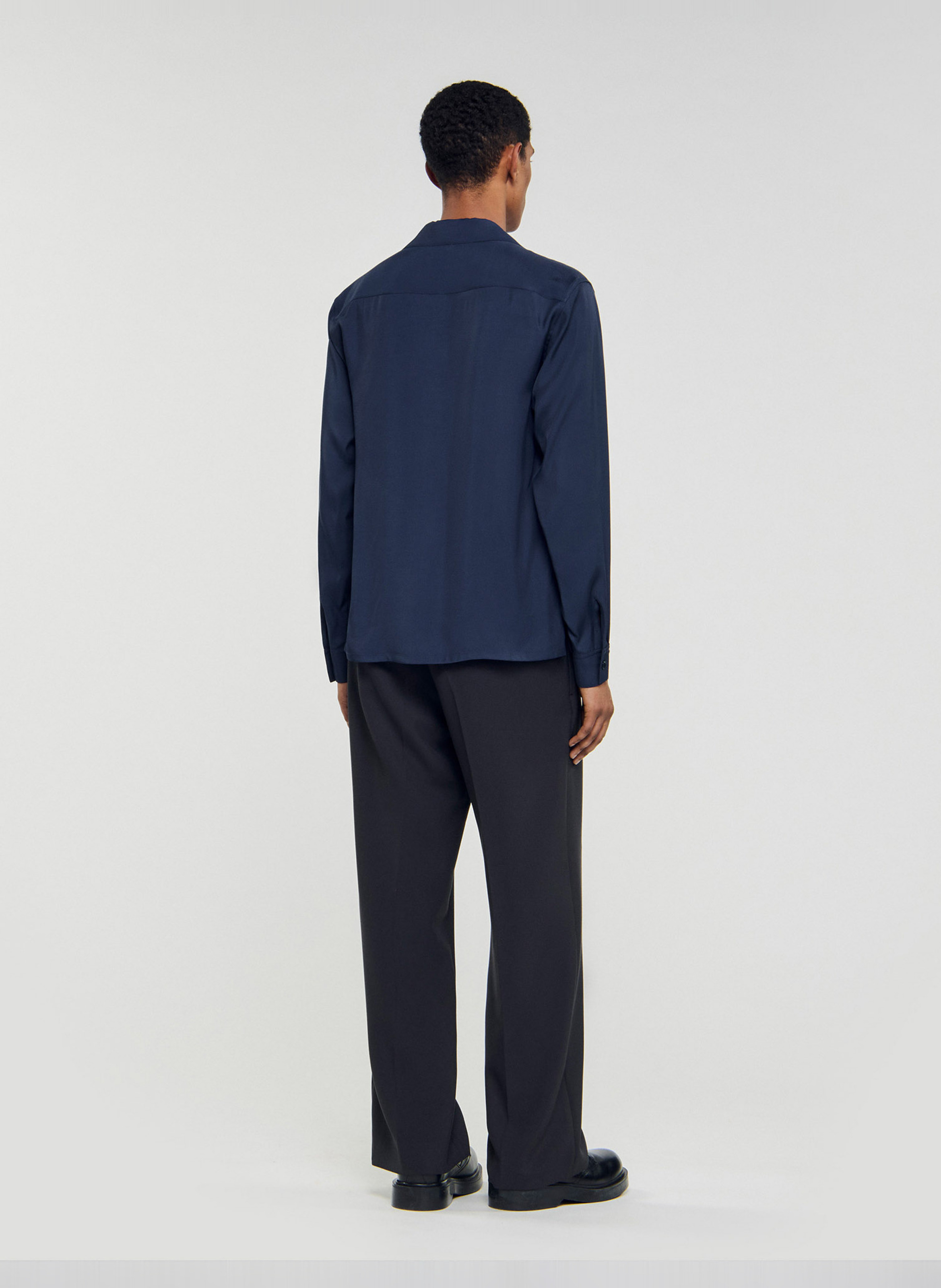 Chemise fluide regular-fit  SANDRO Bleu