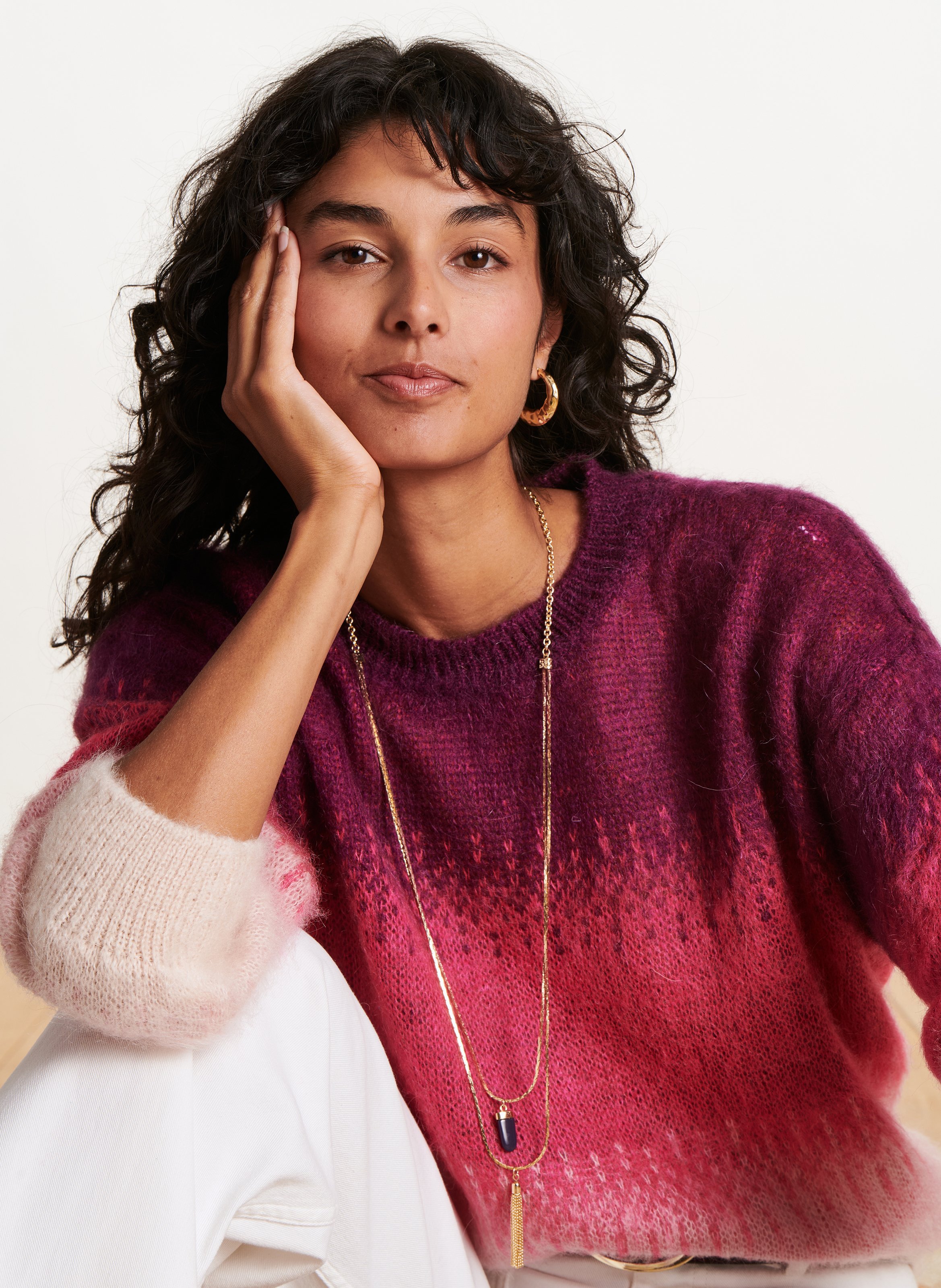 Oversized Striped Sweater LA FEE MARABOUTEE Pink