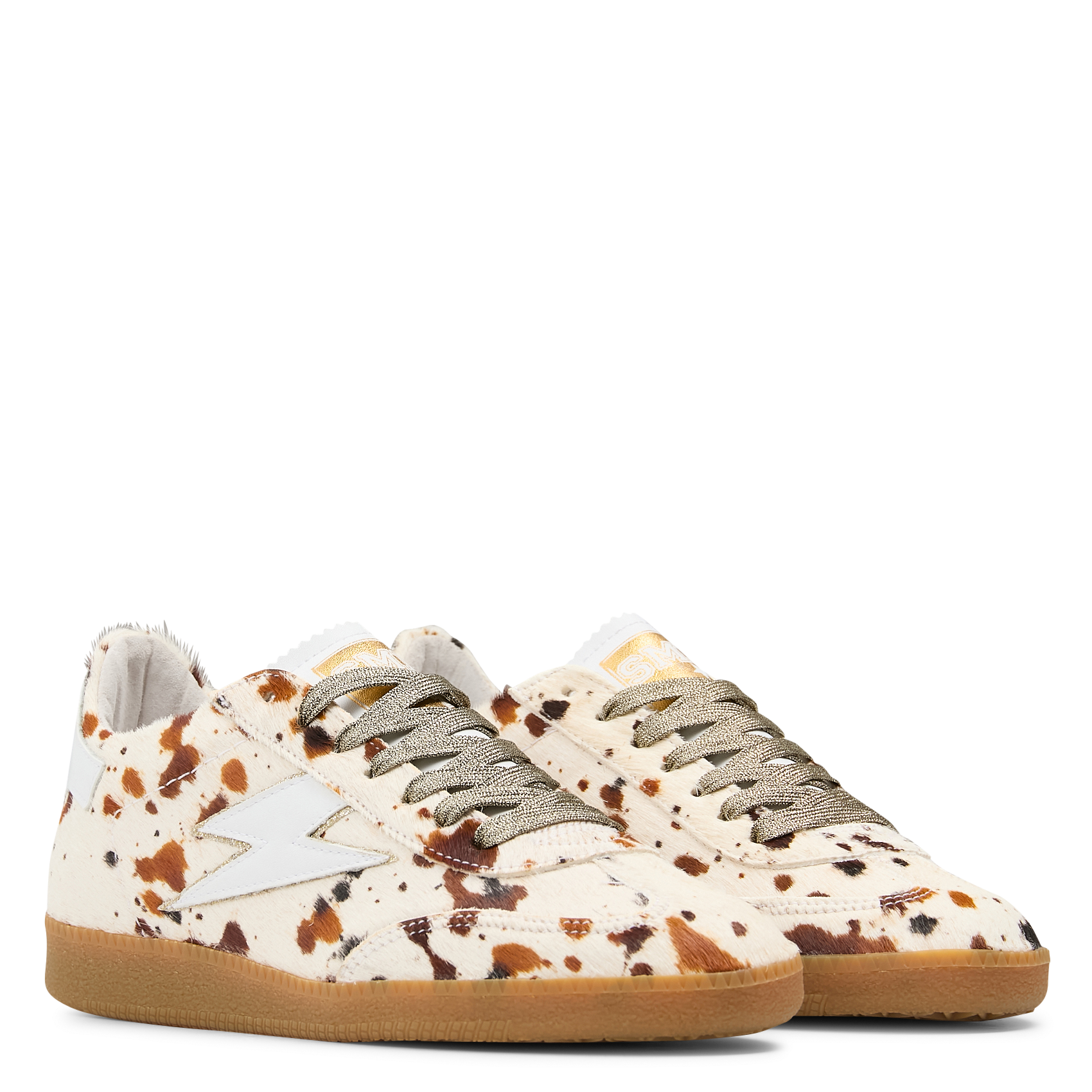 Baskets basses à motifs en cuir mélangé SEMERDJIAN - SMR Blanc