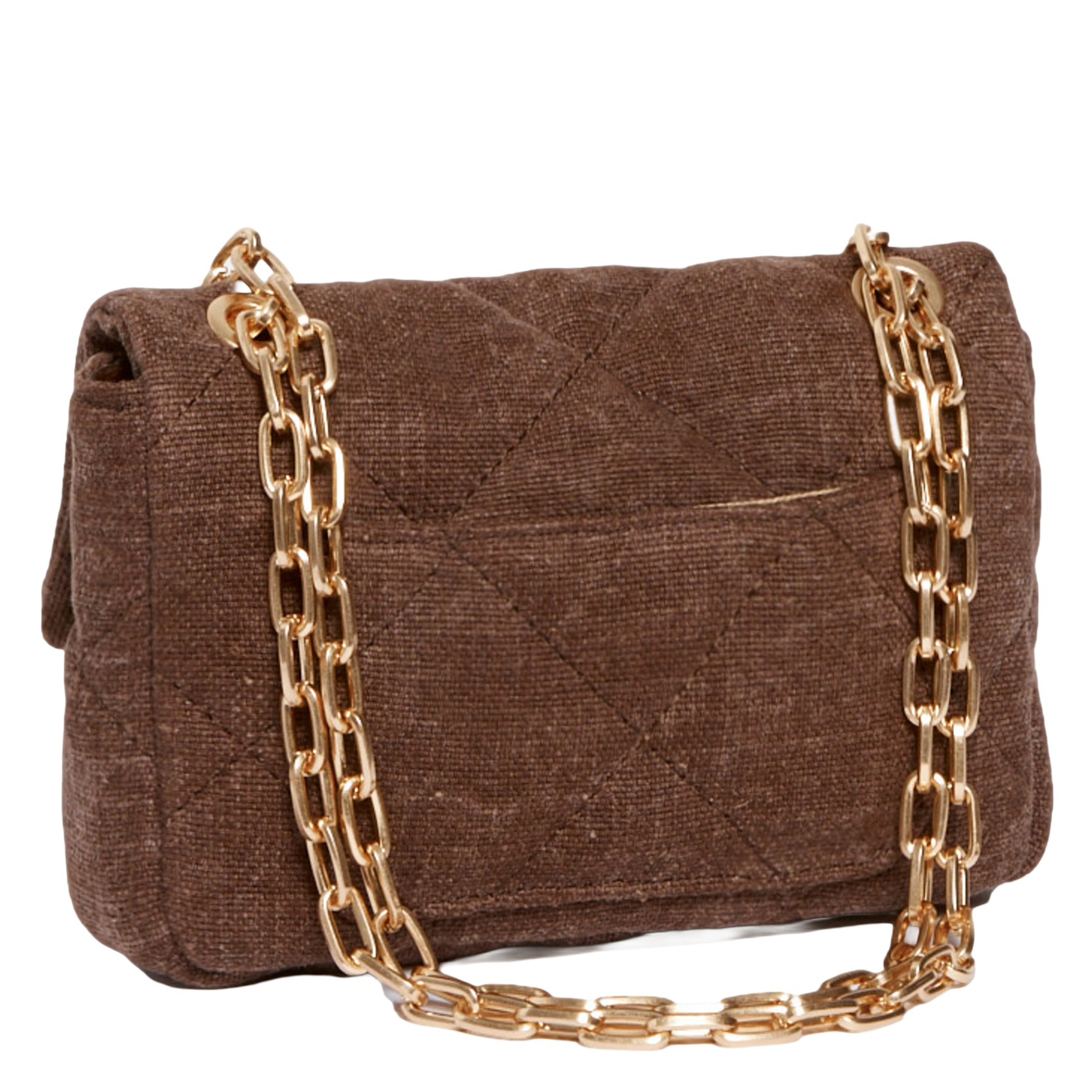 Sac bandoulière en lin VANESSA BRUNO Marron