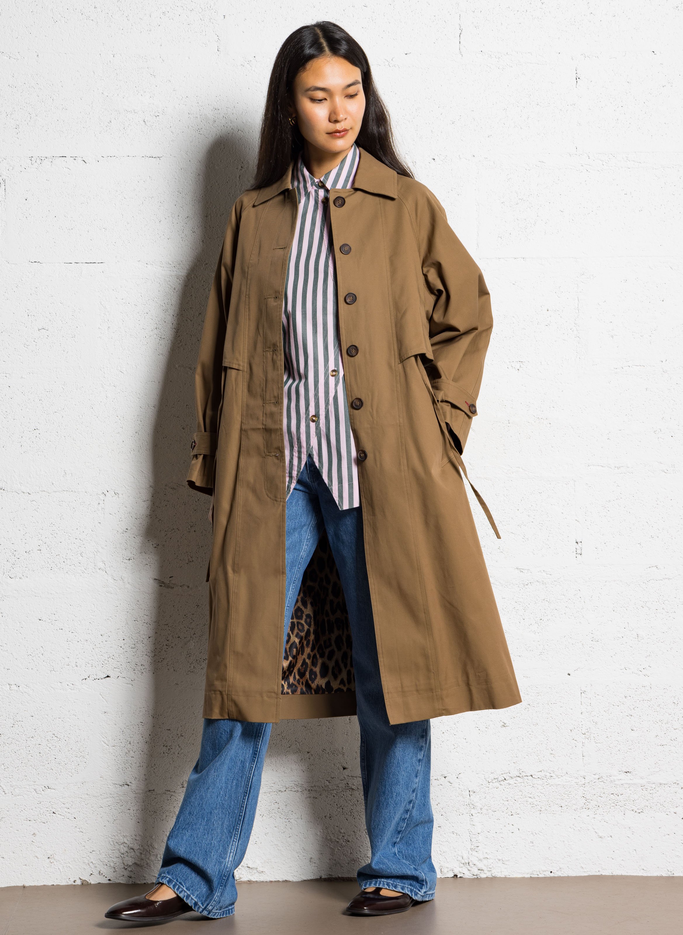 Trench oversize en coton DAMSON MADDER Marron