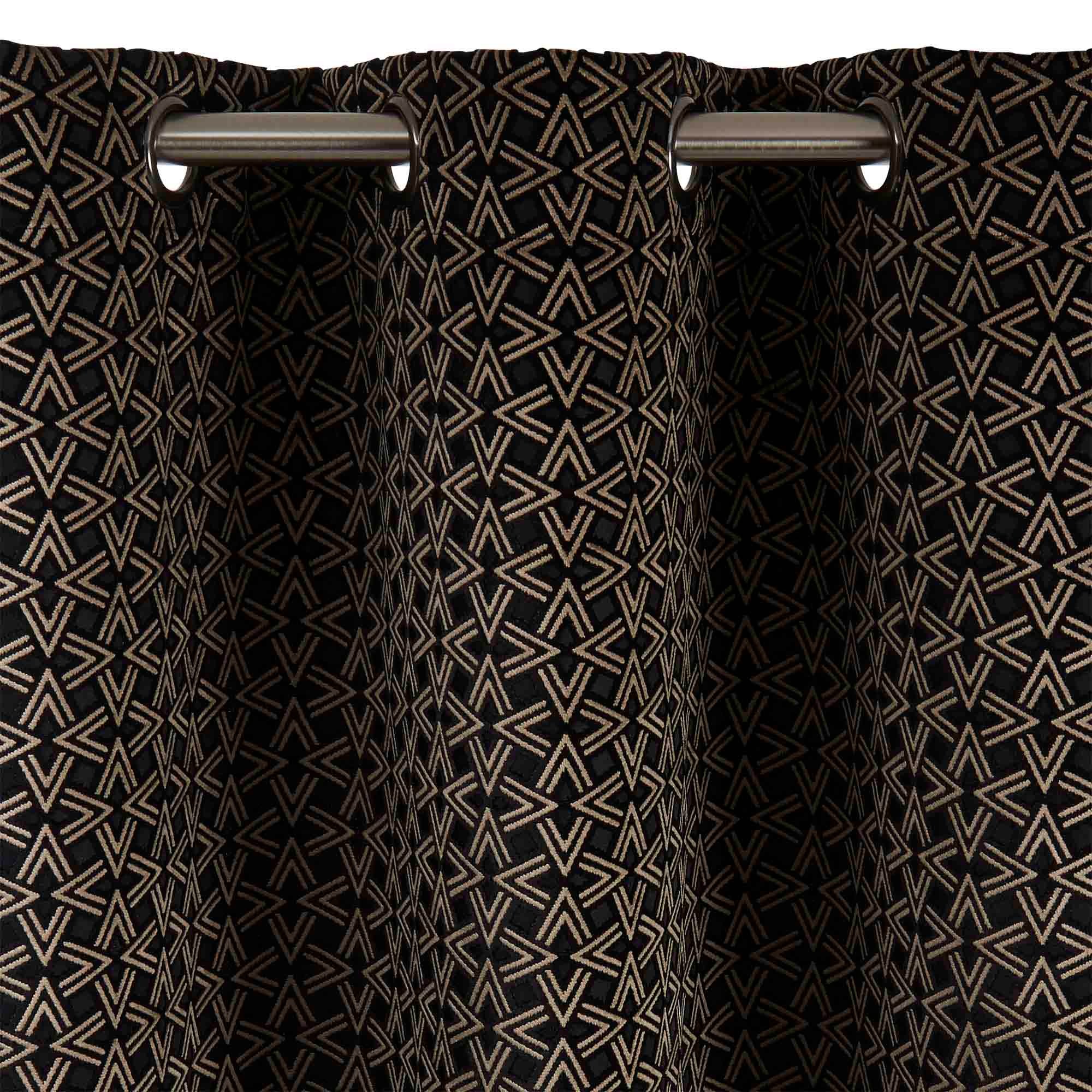 Curtain with eyelets MADURA Black