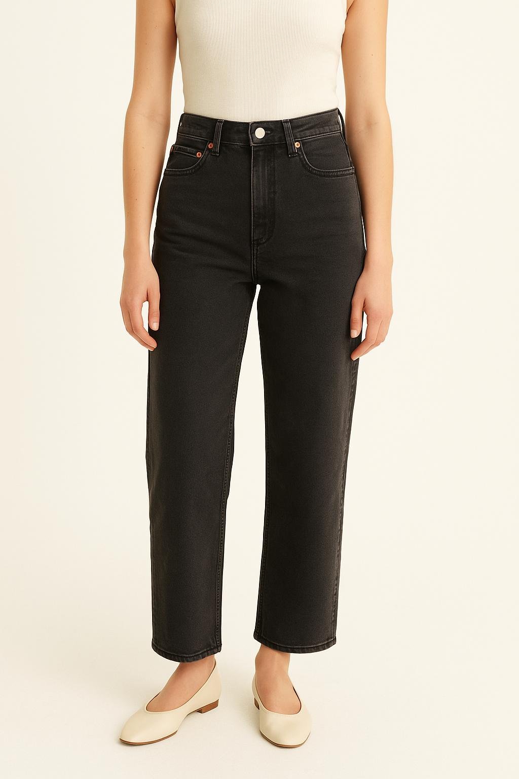 Cropped slim jeans with studs LEVI'S - Seconde main Grey