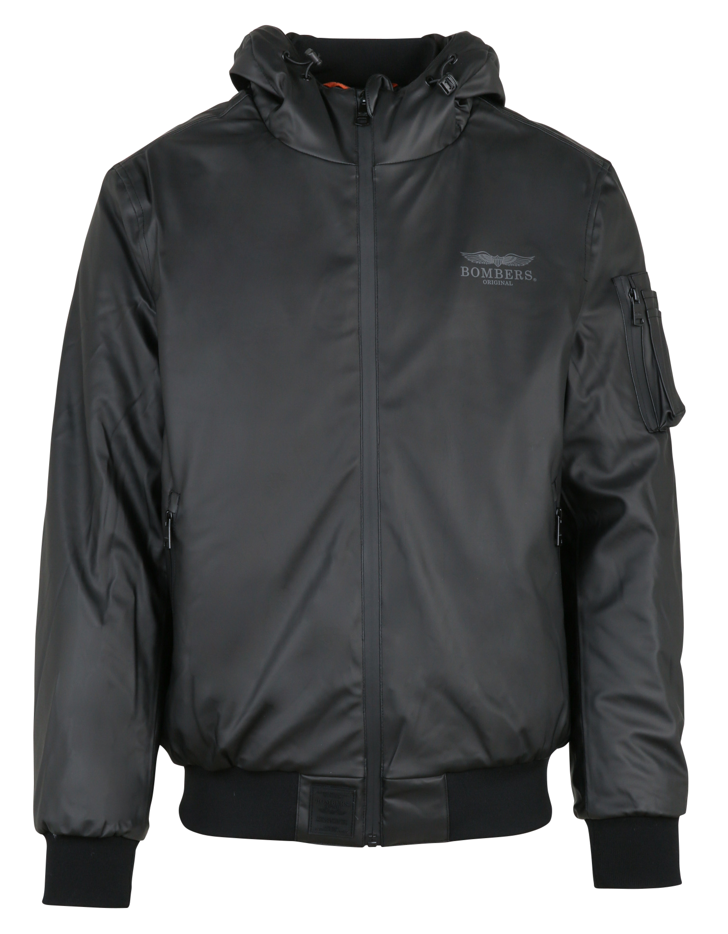Veste droite zippée à capuche BOMBERS ORIGINAL Noir