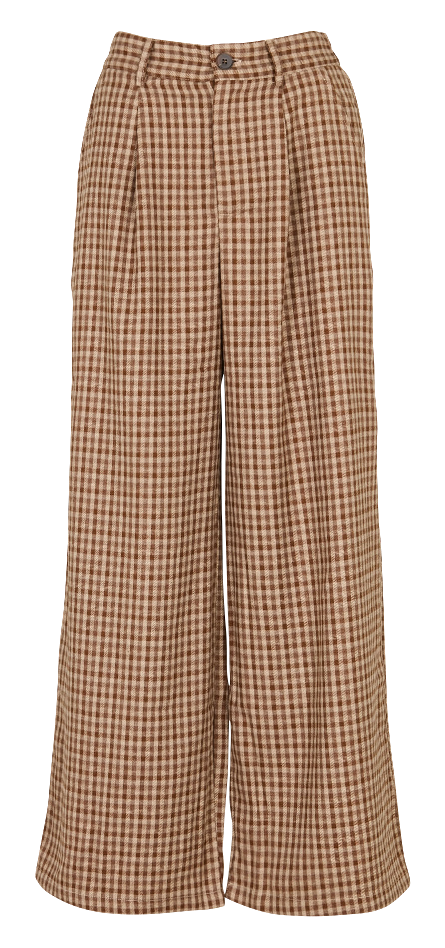 Gerade geschnittene Karohose THE KORNER Braun