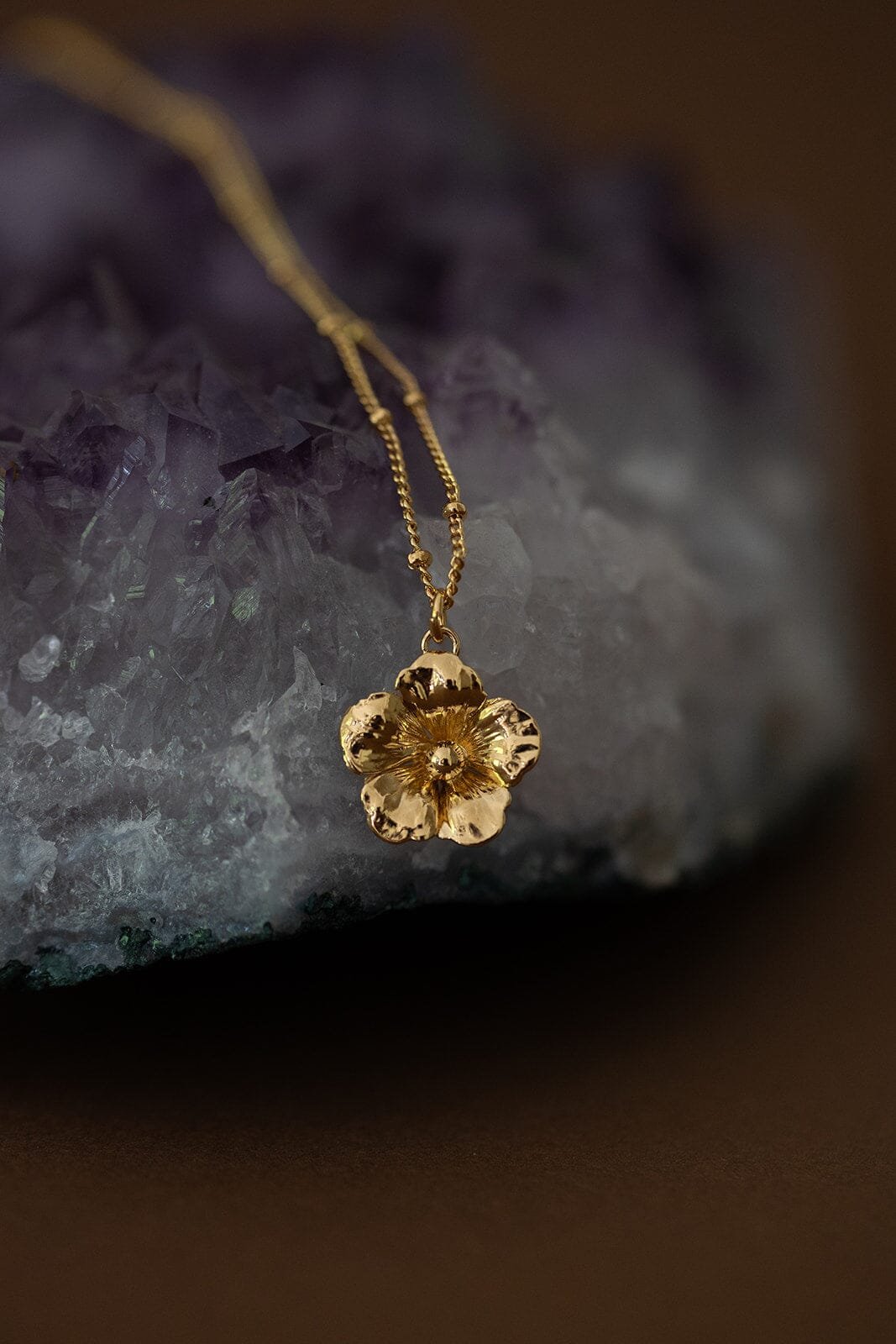 Gold-plated flower necklace MONSIEUR SIMONE Golden