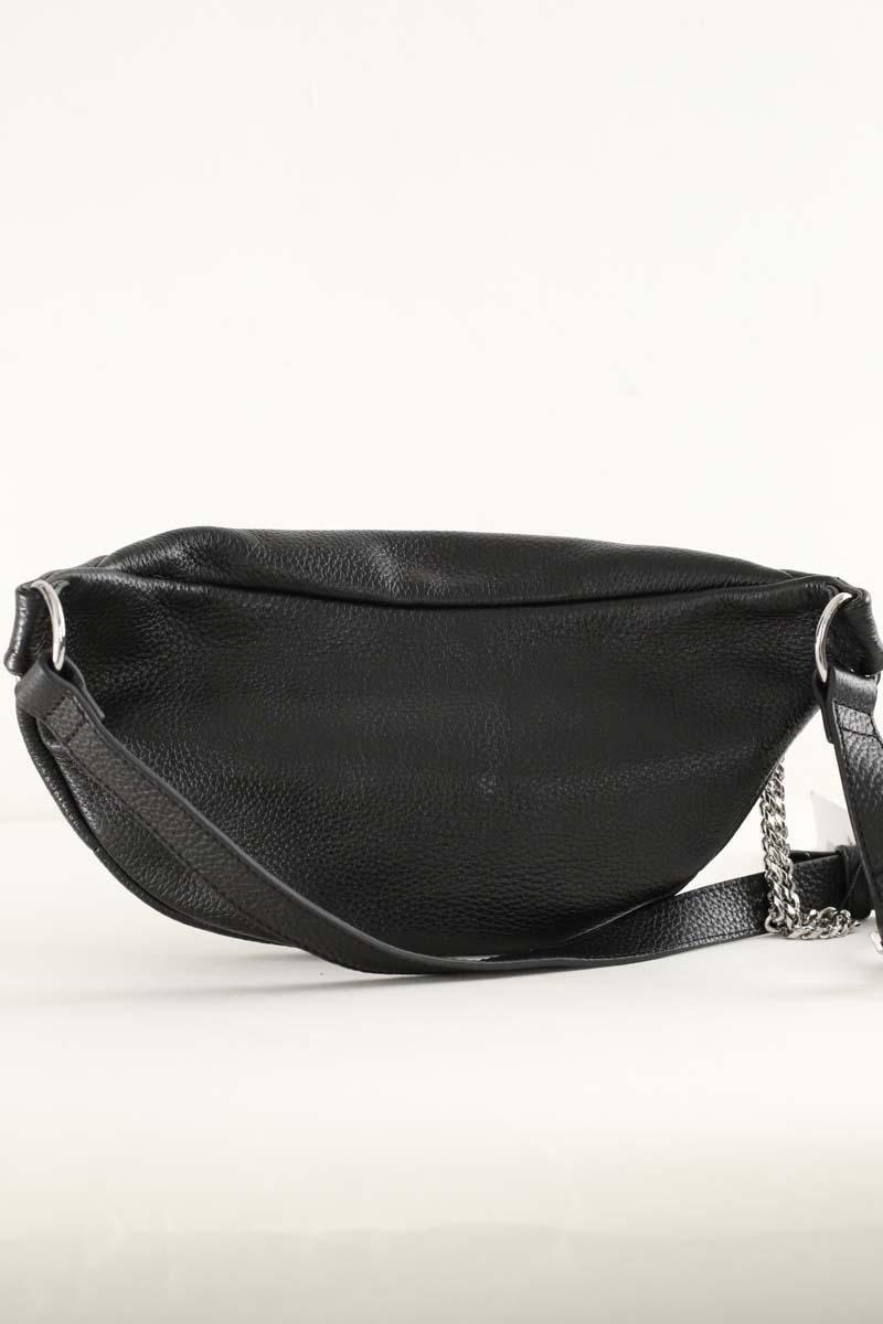 Printed canvas waist bag LACOSTE - SECONDE MAIN Black