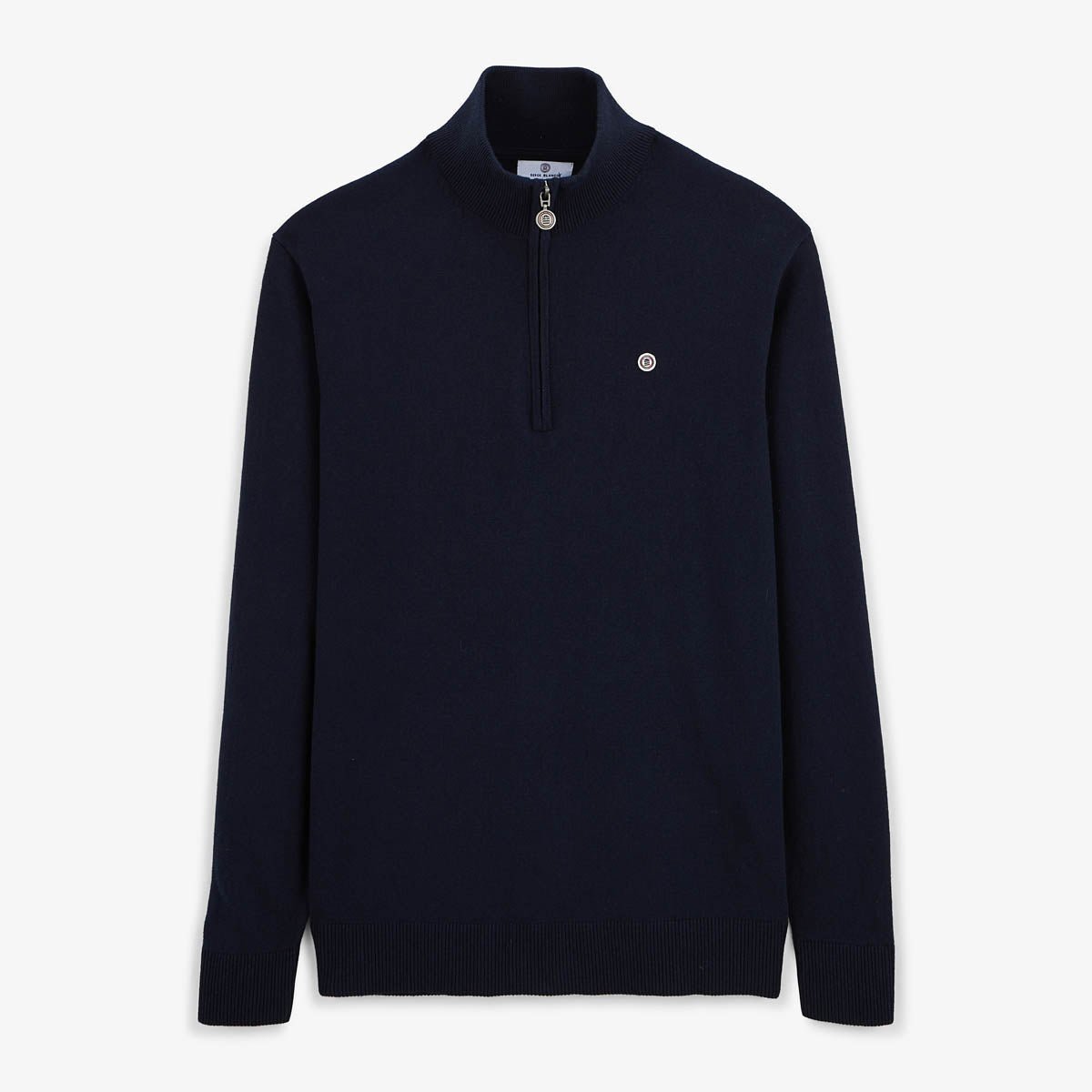 Sweater with zippered collar SERGE BLANCO Blue