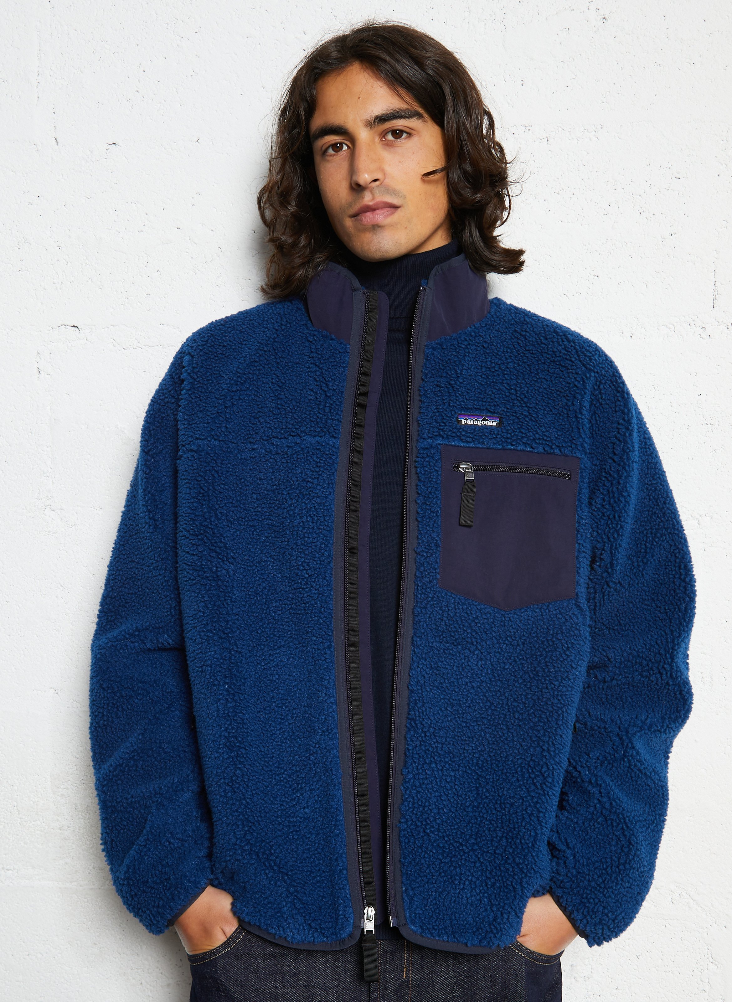 Sherpa high neck jacket PATAGONIA Blue