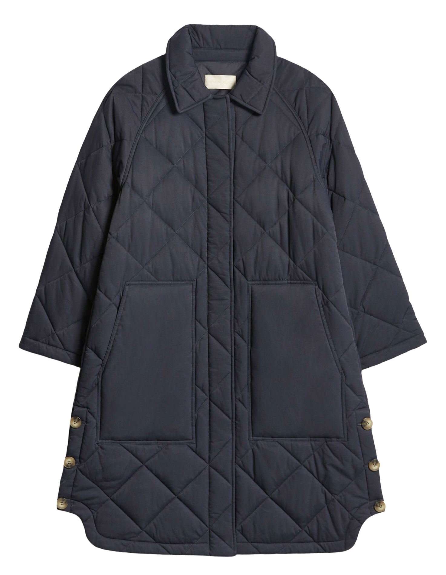 Manteau droit col classique matelassé VANESSA BRUNO Bleu