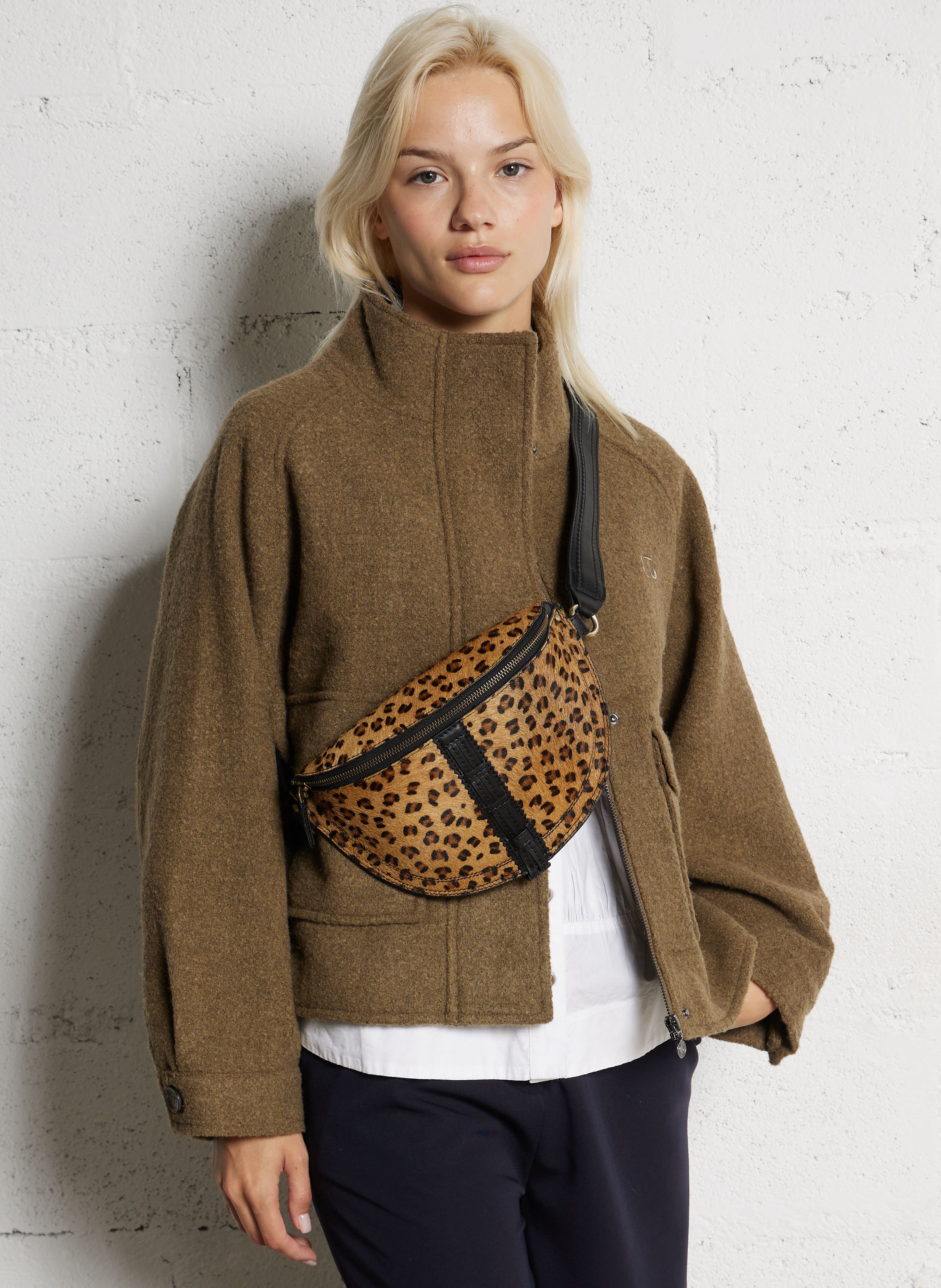 Sac banane en cuir MAISON 123 Beige