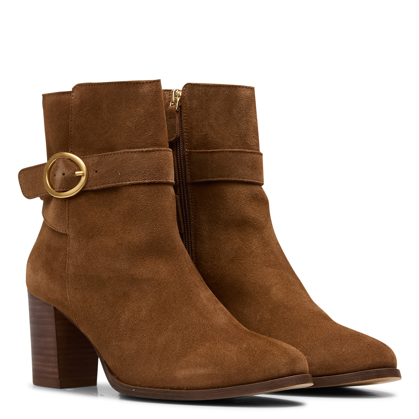 Enkellaarzen van veloursleer MAISON TOUFET Beige