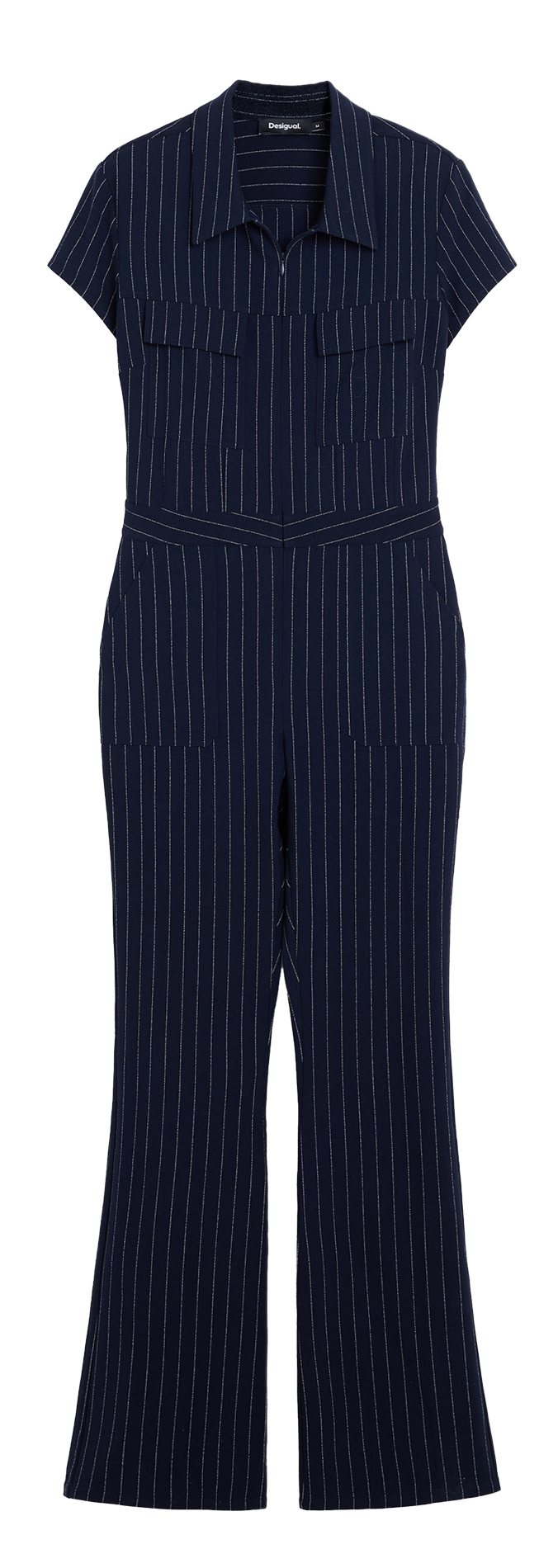 Combinaison col classique rayée DESIGUAL Bleu