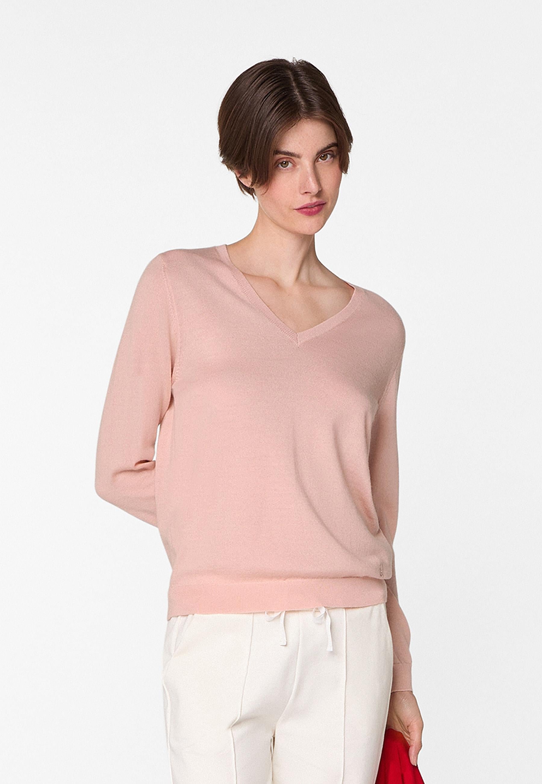 Bunelle wool V-neck sweater RODIER Pink