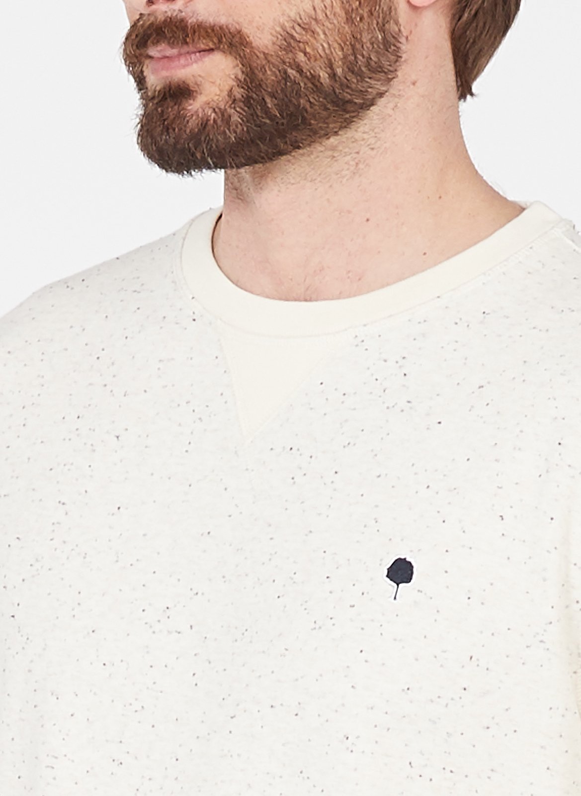 Rundhals-Sweatshirt aus Baumwoll-Mix, Regular Fit FAGUO Beige