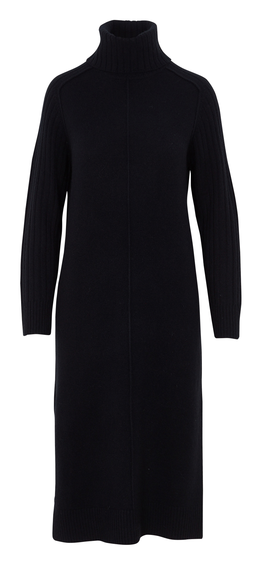 Straight wool turtleneck sweater dress MAISON 123 Black
