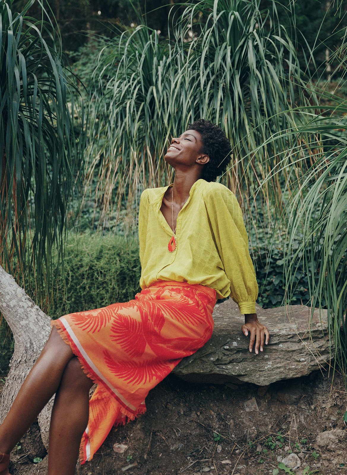 Katoenen oversized blouse LA FEE MARABOUTEE Groen