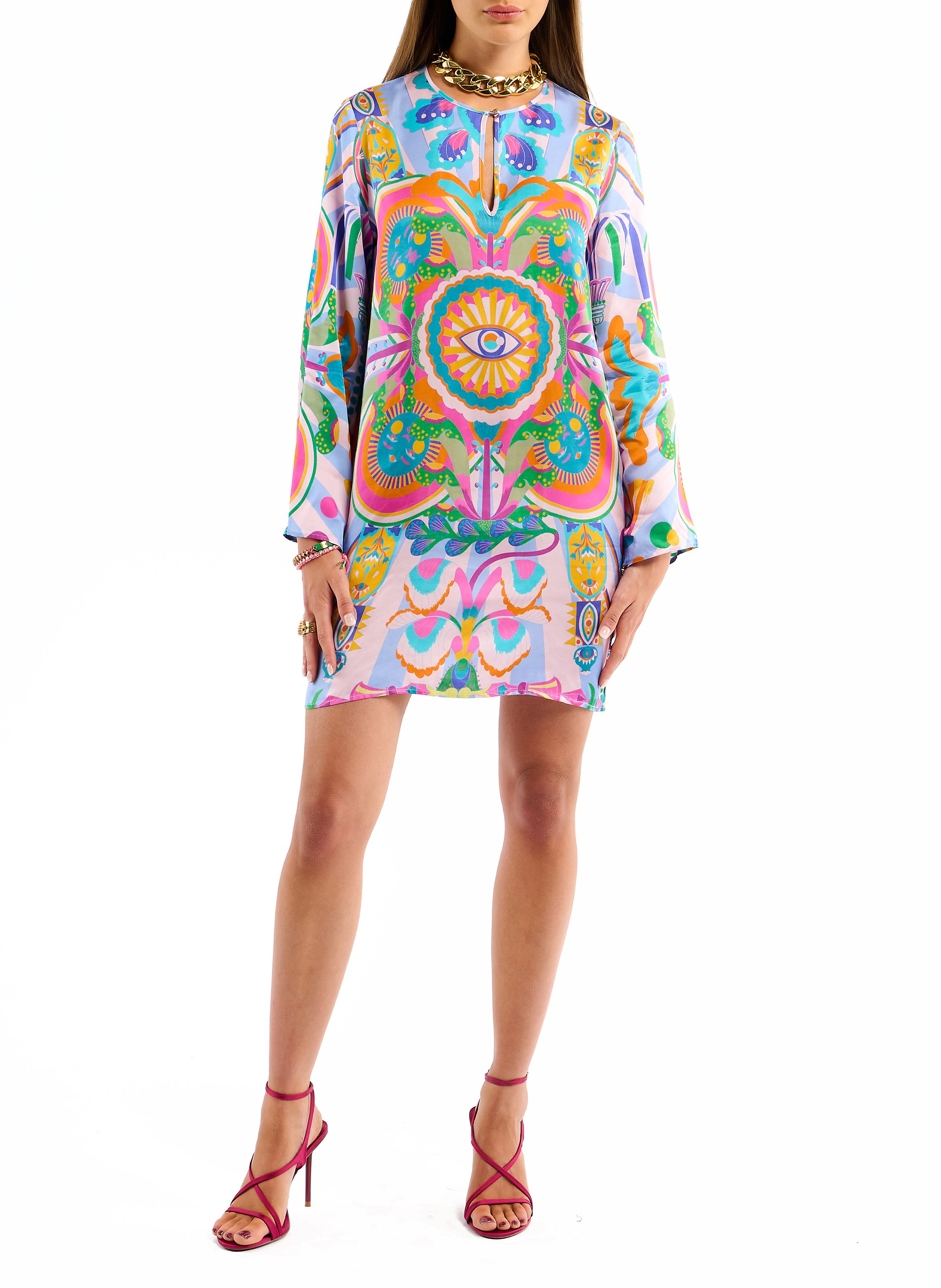 Printed dress WILD Blue