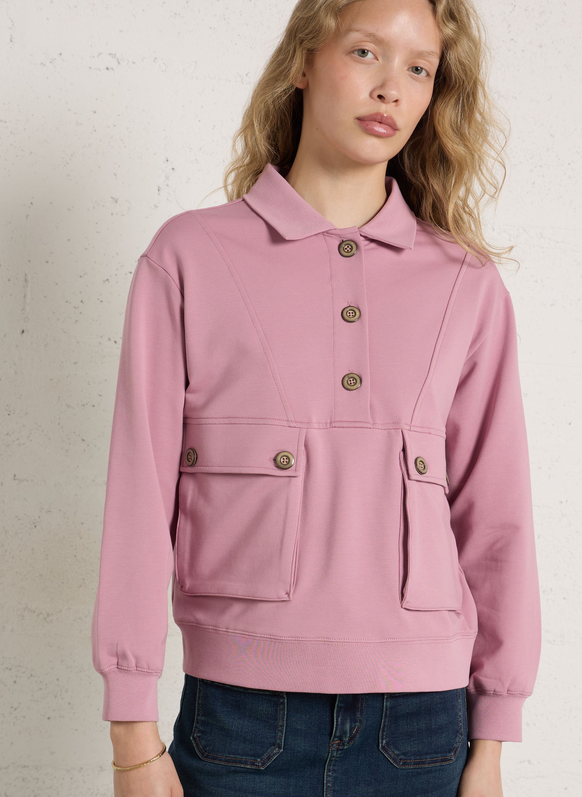 Polo-Sweatshirt aus Baumwollmischung MAISON 123