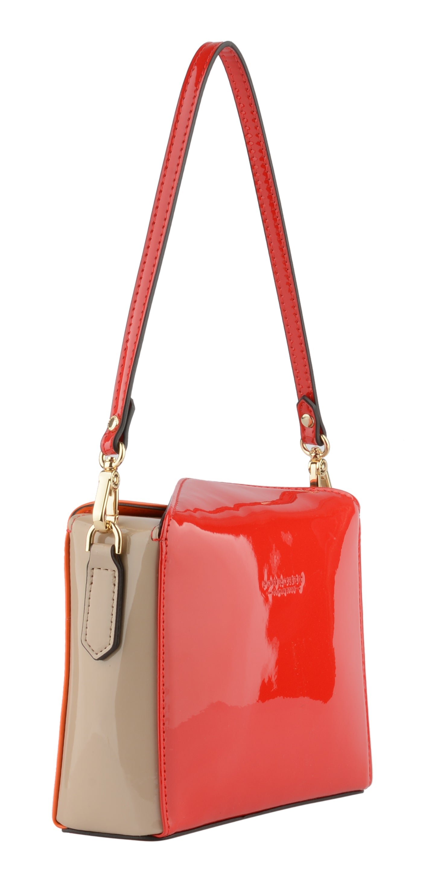 Synthetic shoulder bag POURCHET Orange