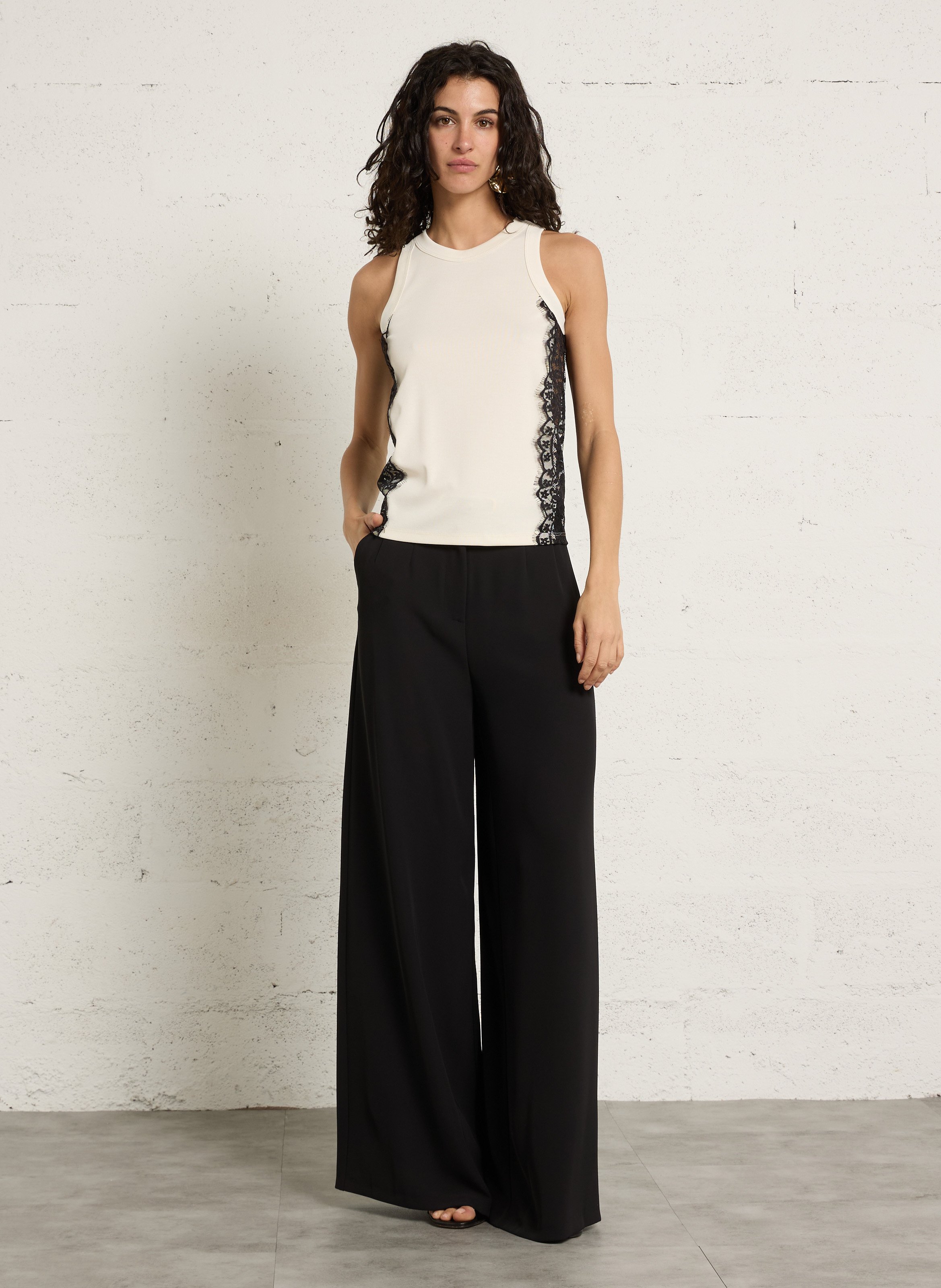 Débardeur droit col rond IMPERIAL Beige