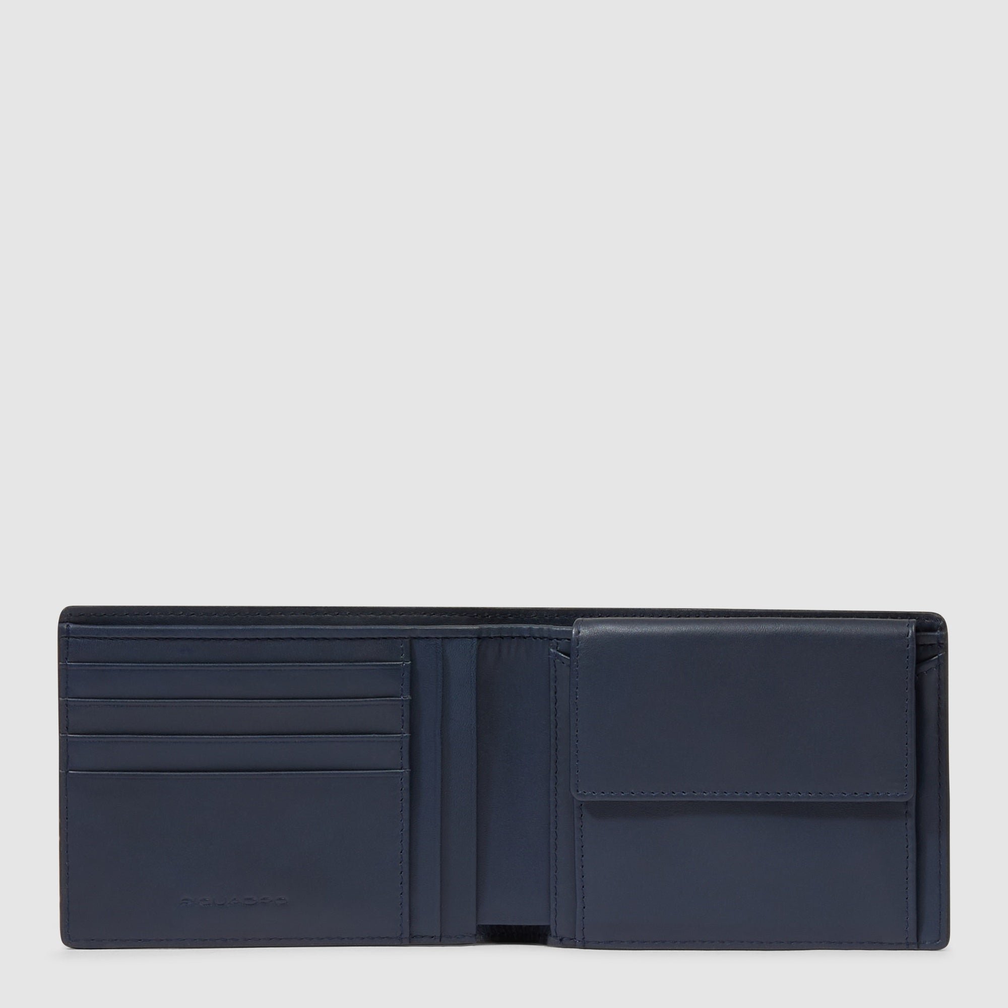 Babylon leather wallet PIQUADRO Blue