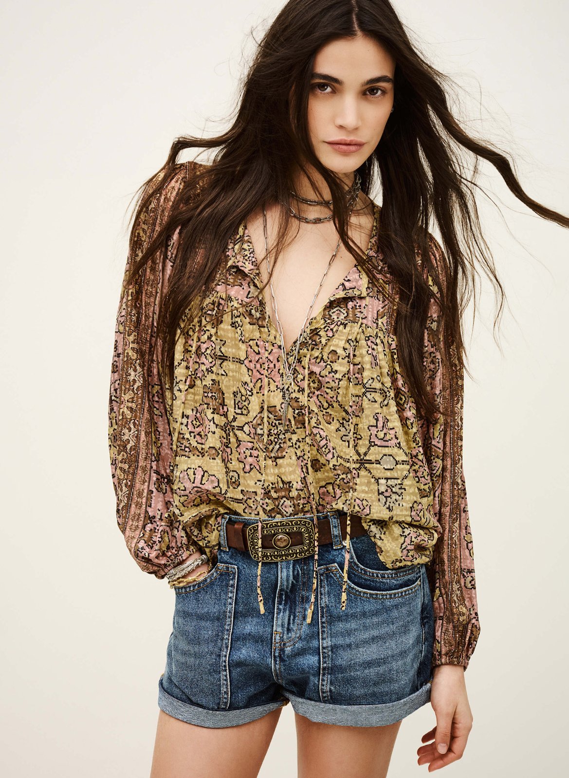 Blouse ample imprimée BA&SH Jaune